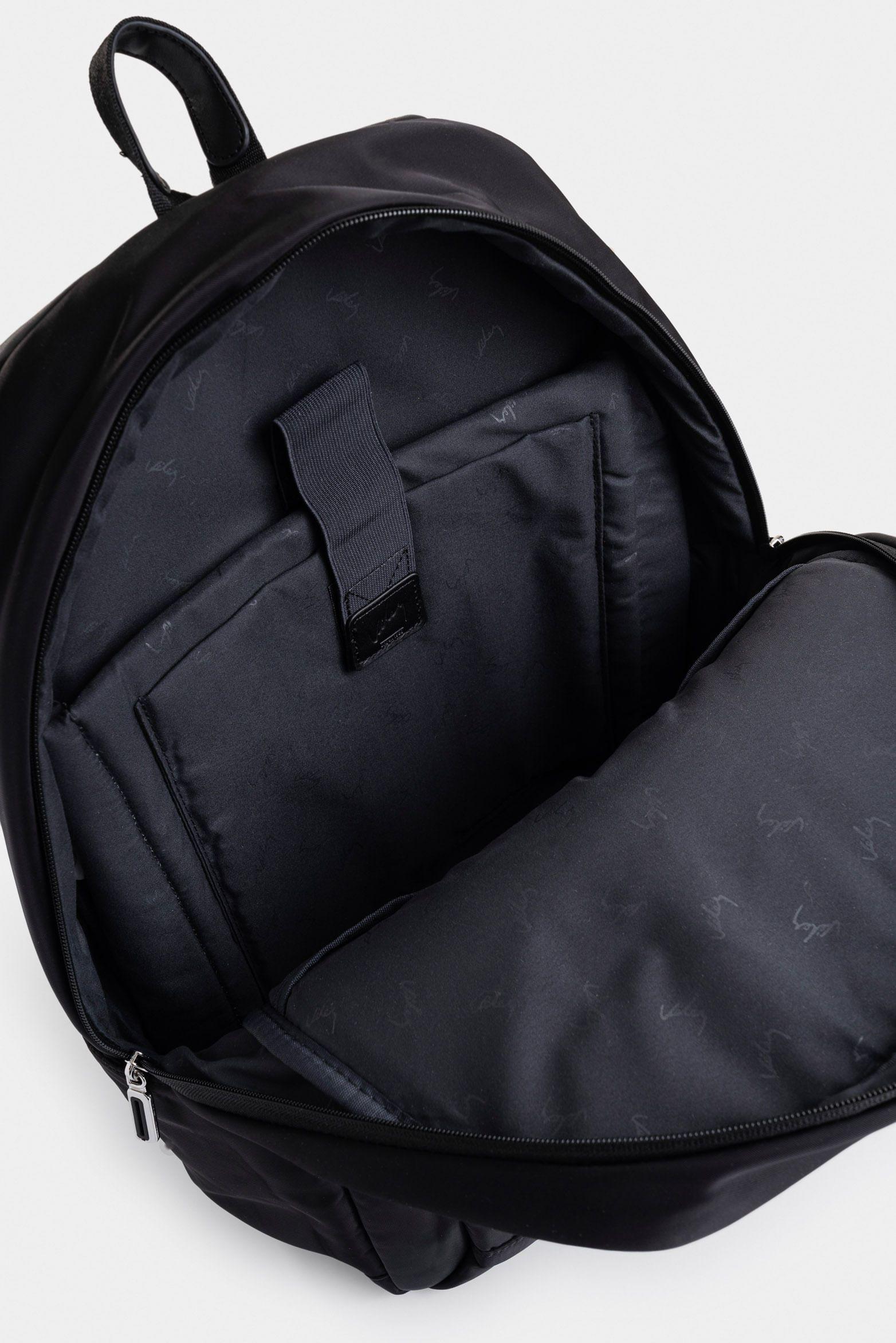 Morral Sierra en lona para hombre manija cuero negro-4