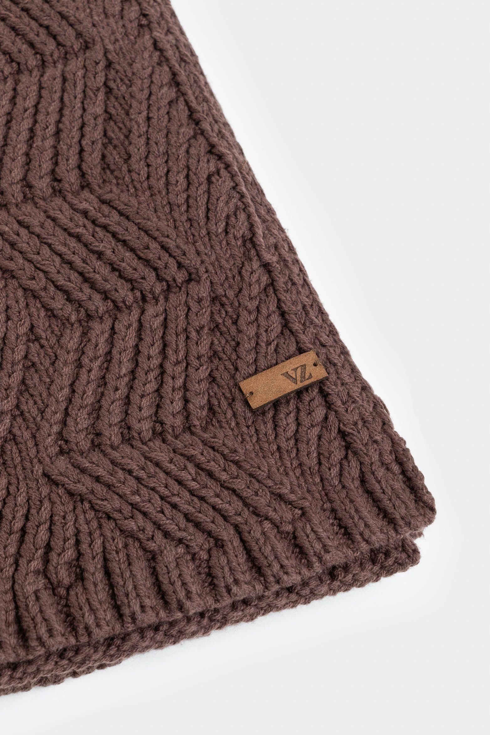 Vélez Bufanda Heágonos En Tejido Punto Hombre Monocolor Cafe-3