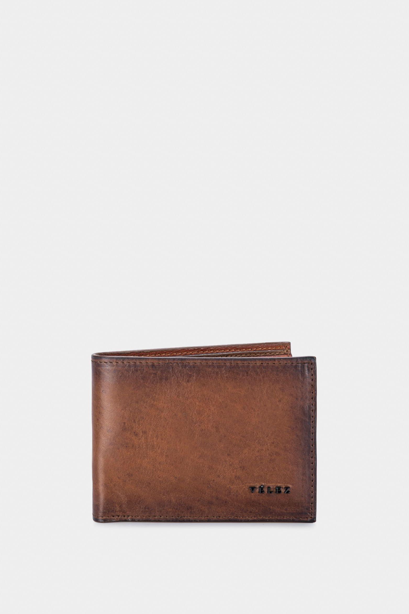 Billetera onix de cuero para hombre múltiples compartimentos café-0