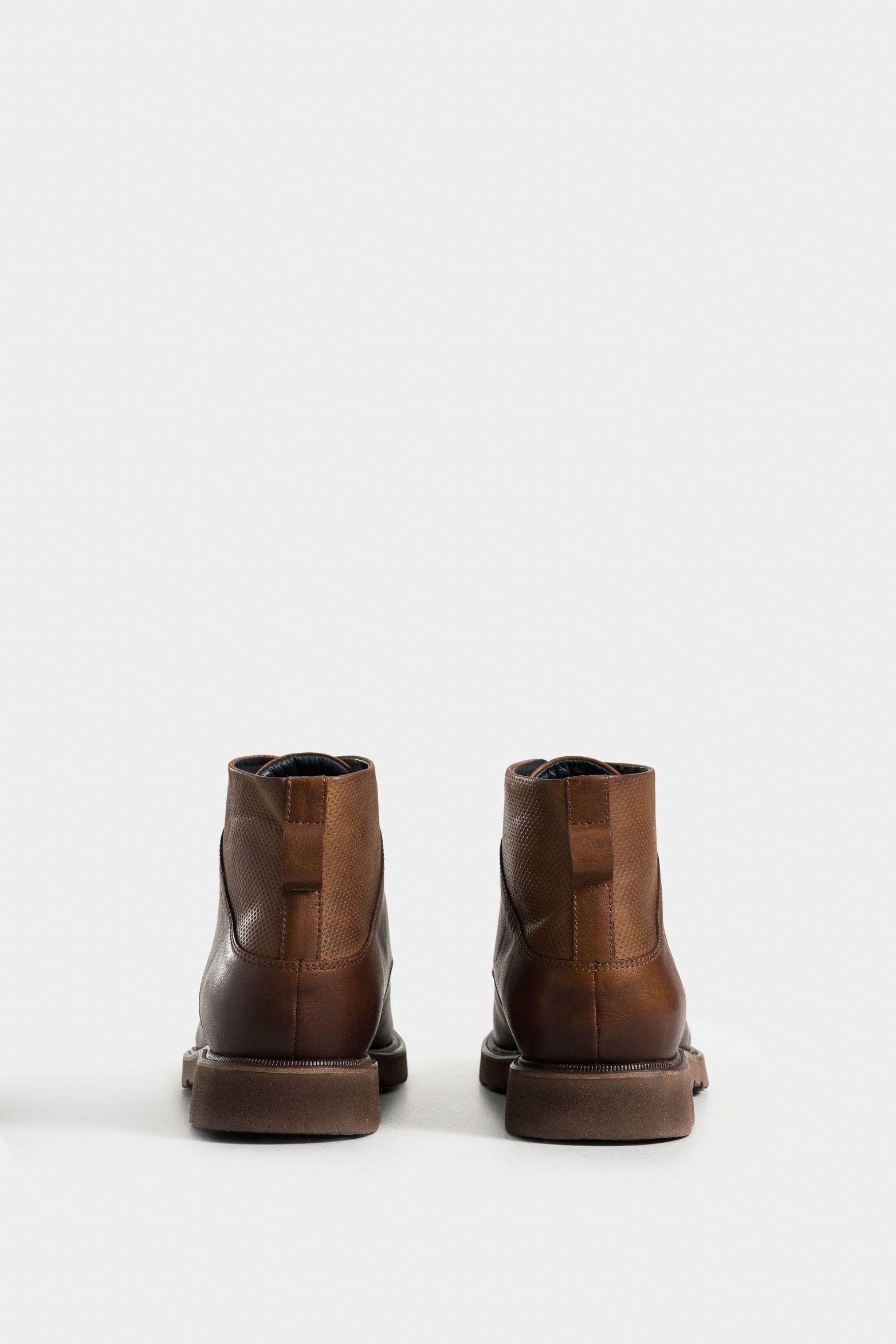 Botas Placa 2 de cuero para hombre suela tractorada miel-2