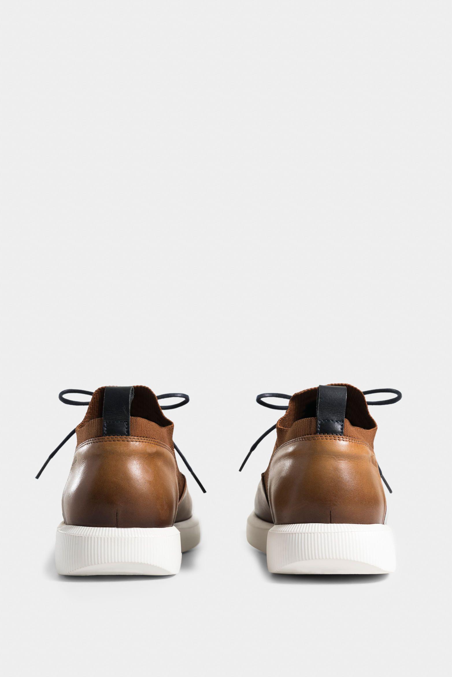 Zapatos cordón ibis 2 de cuero para hombre capellada tejida miel-2
