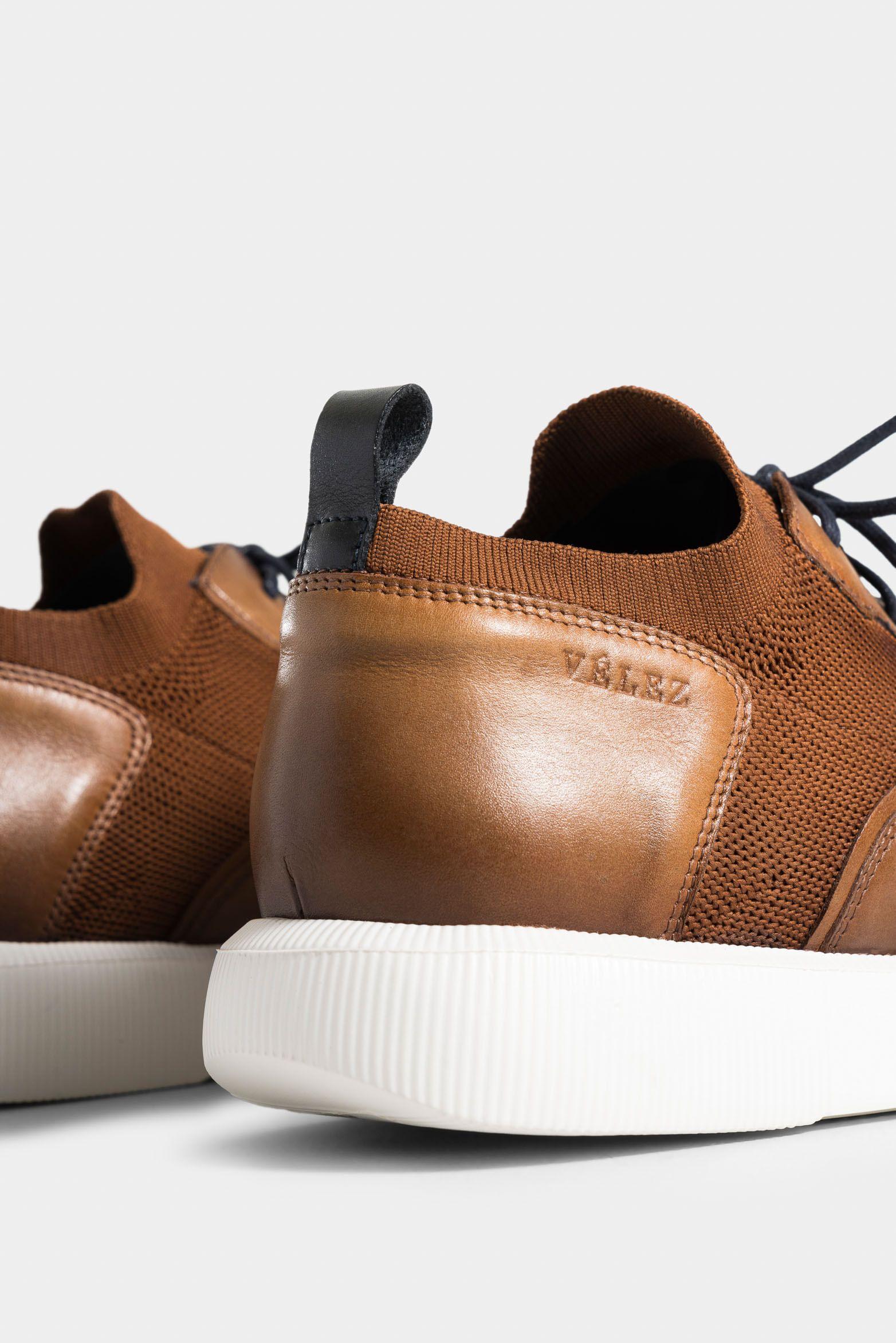 Zapatos cordón ibis 2 de cuero para hombre capellada tejida miel-4