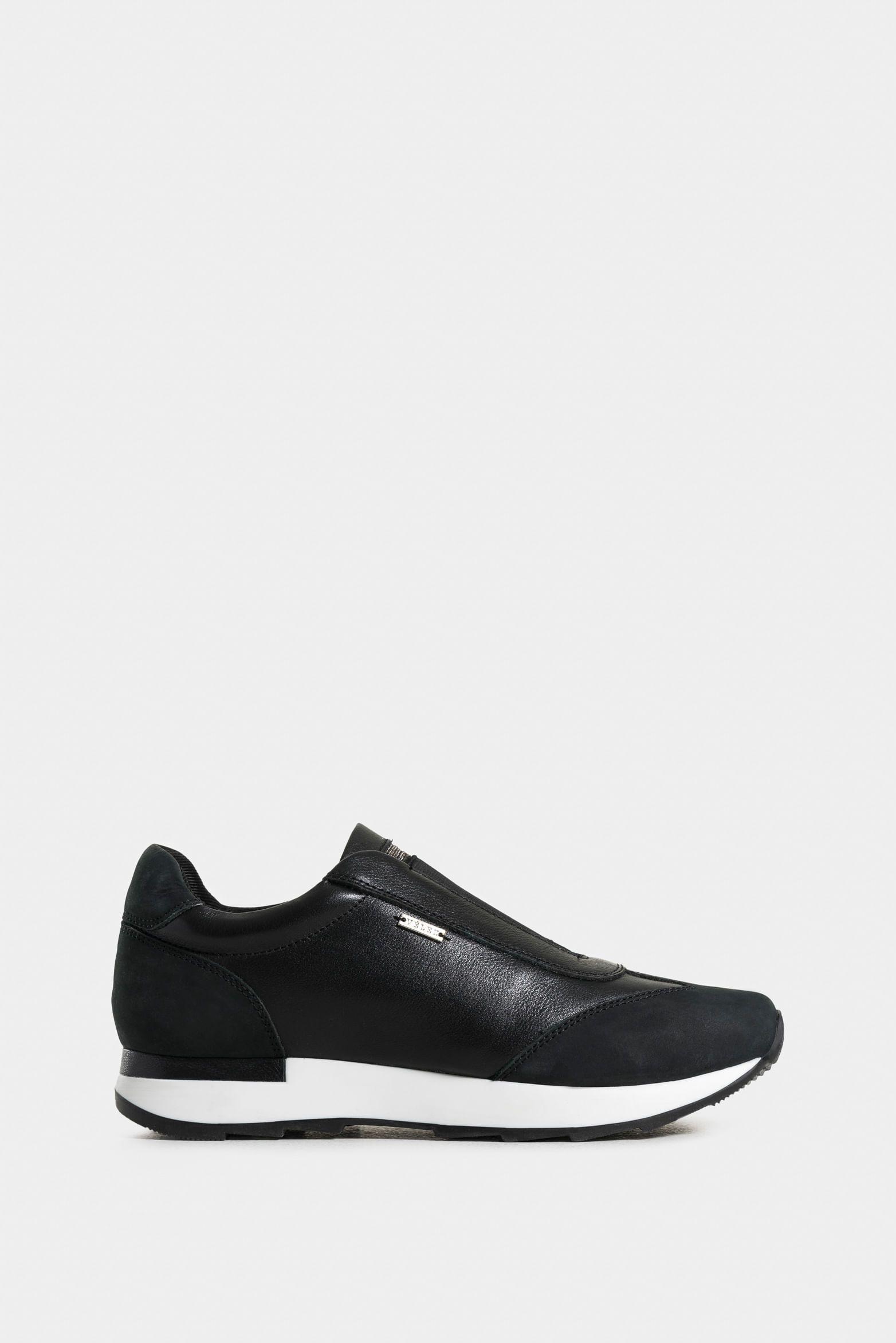 Mocasines zipa de cuero para mujer detalles millaré negro-0