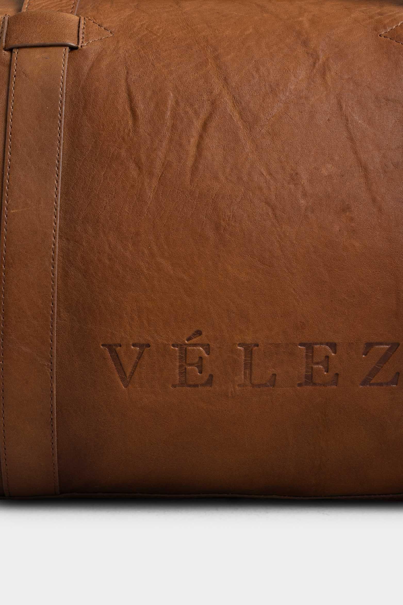 Bowling esencial de cuero para hombre acabado efecto manual envejecido miel-4