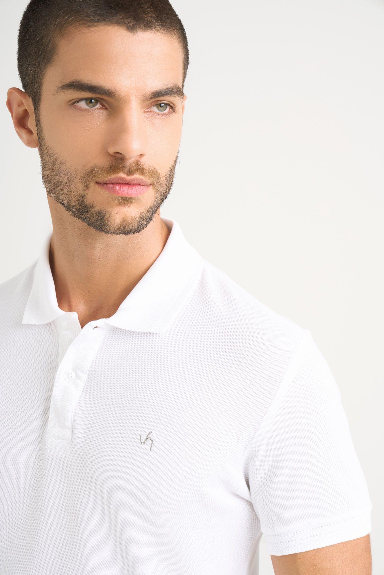 Vélez Polera Polo Summer Para Hombre Semi Ajustada Blanco-2