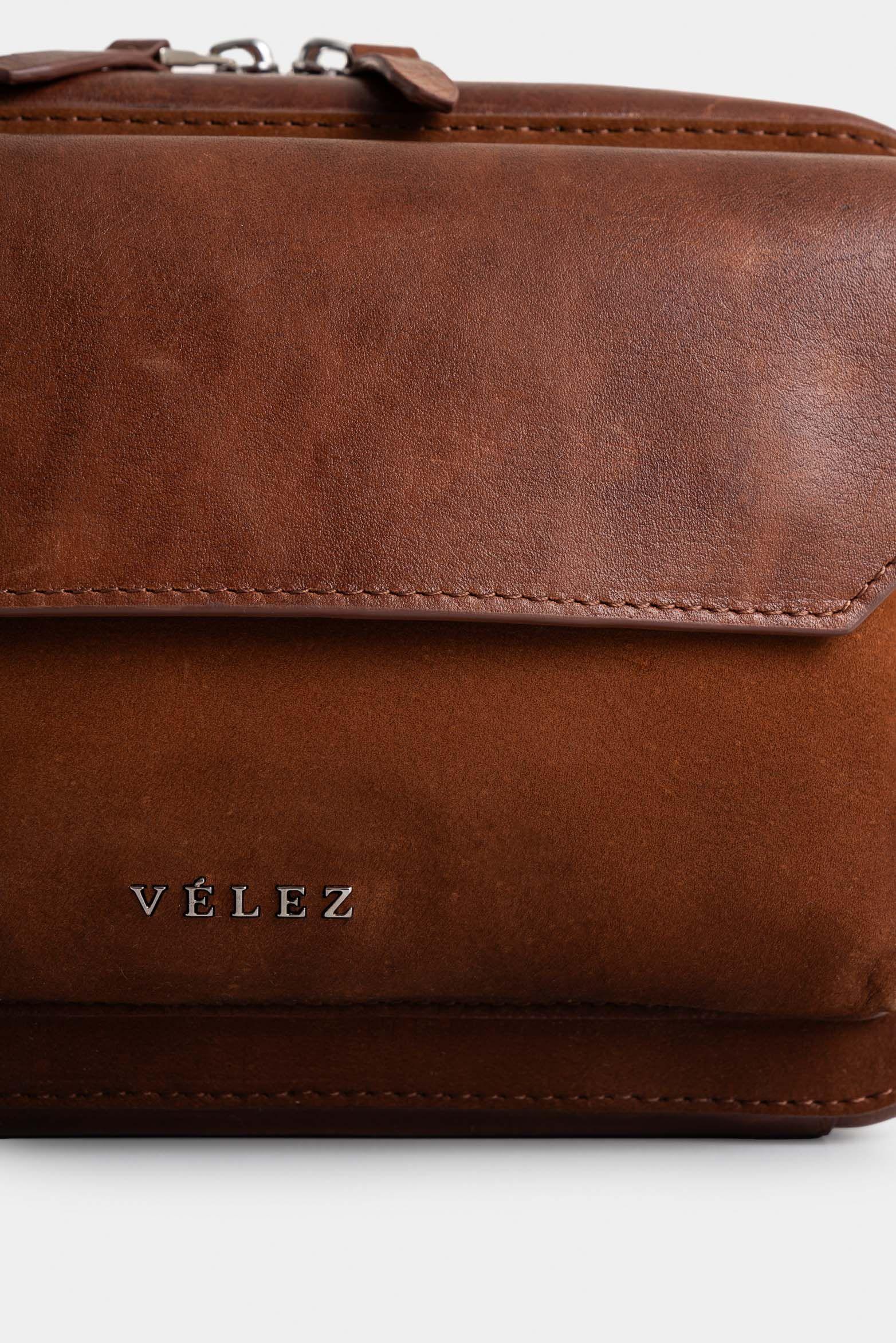 Manos libres Polaris de cuero para hombre silueta cuadrada miel-3