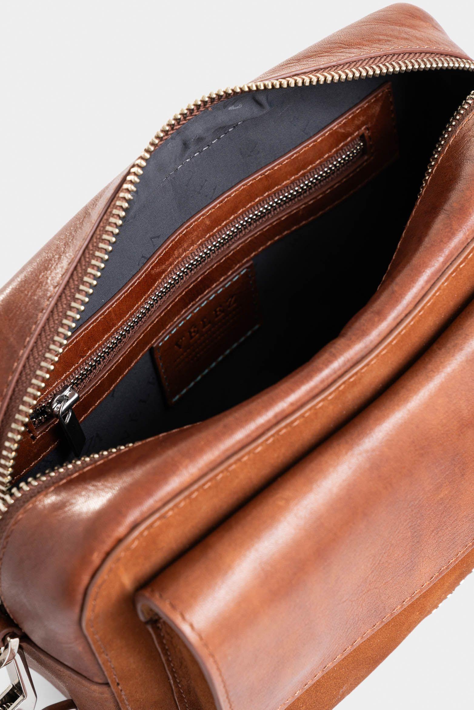 Manos libres Polaris de cuero para hombre silueta cuadrada miel-4