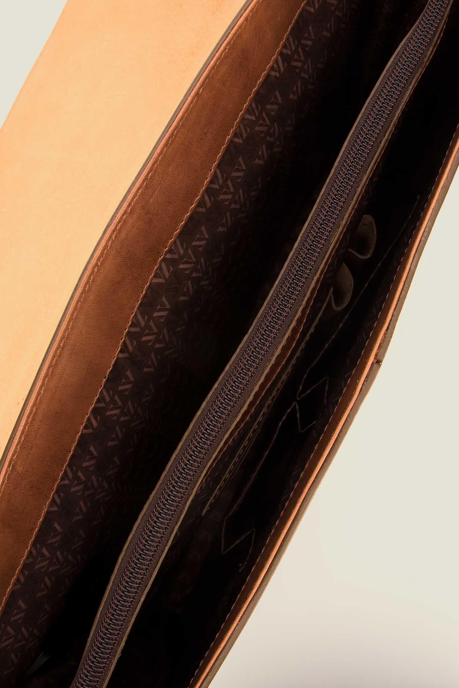 Maletín portátil aperto de cuero para hombre miel-5