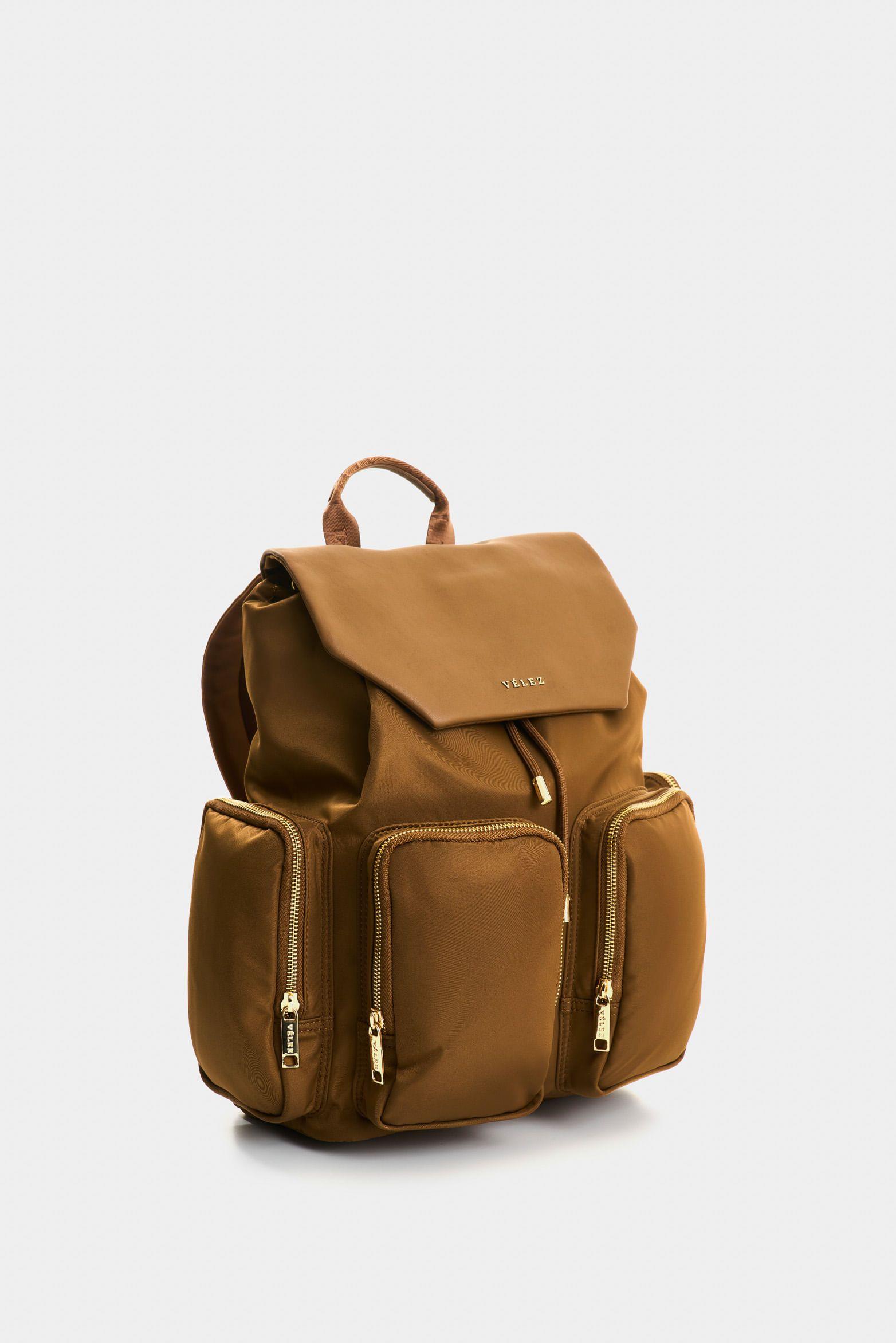 Vélez Tula Morral Orión De Lona Y Cuero Mujer Viajero Miel-1