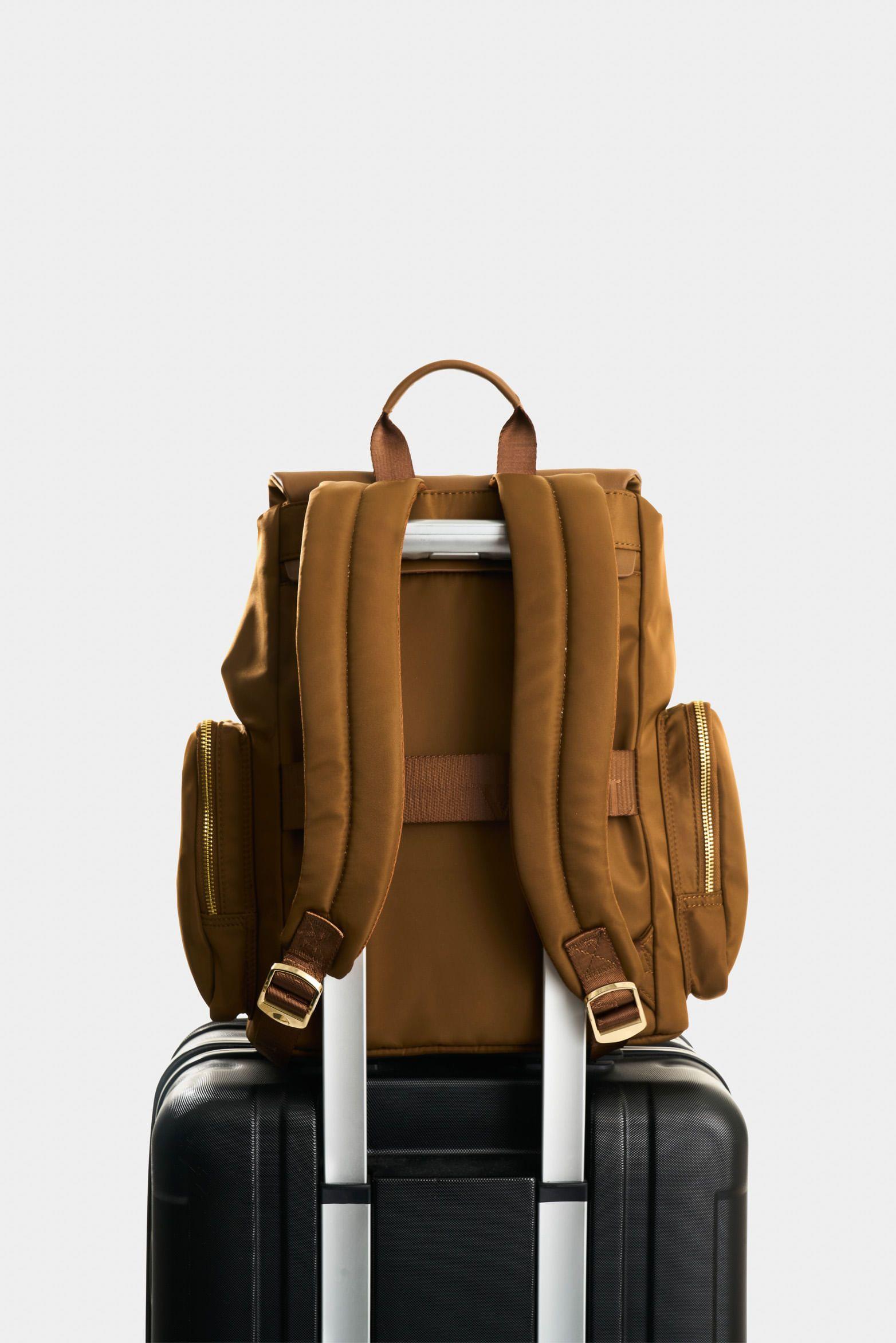 Vélez Tula Morral Orión De Lona Y Cuero Mujer Viajero Miel-2