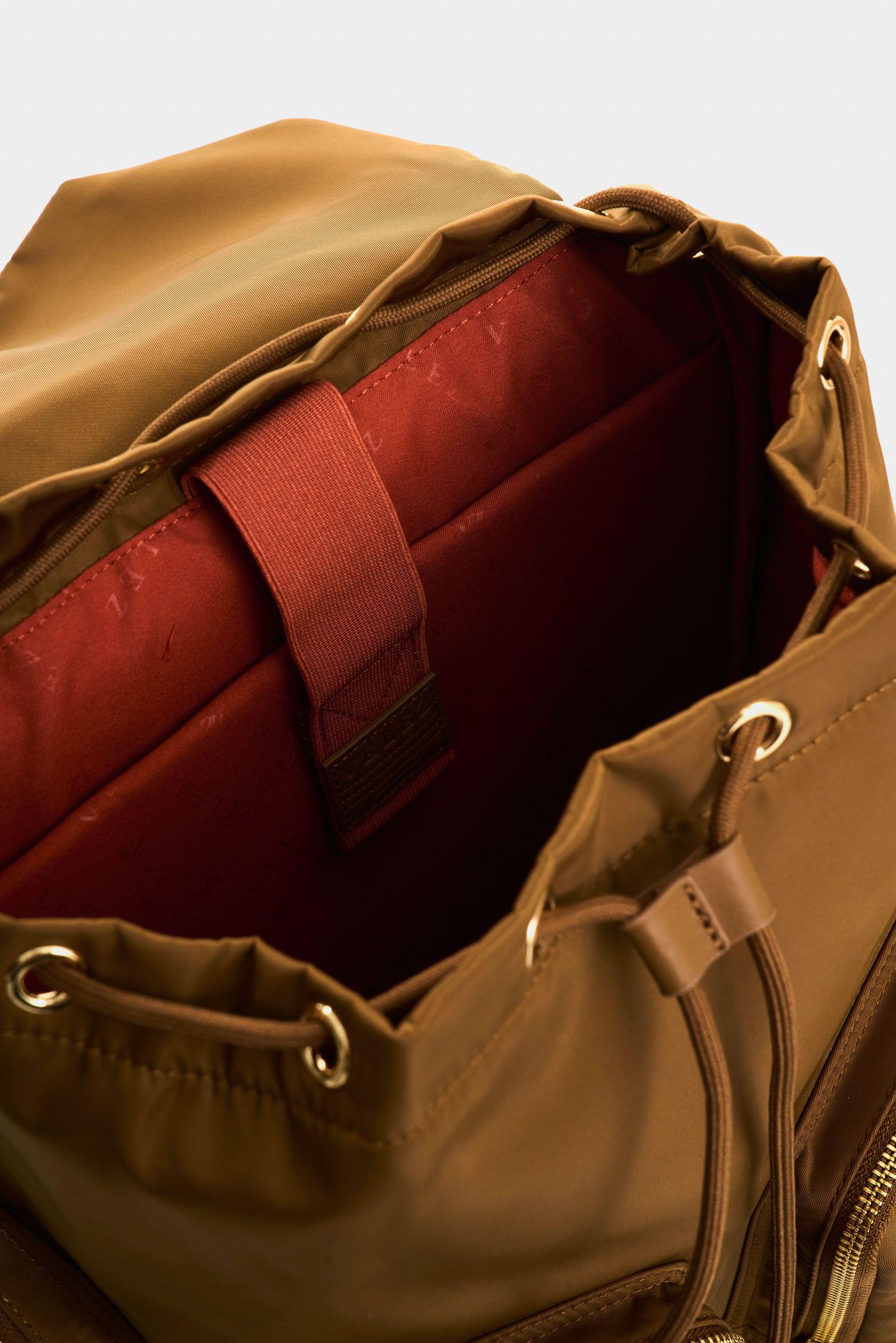 Vélez Tula Morral Orión De Lona Y Cuero Mujer Viajero Miel-4