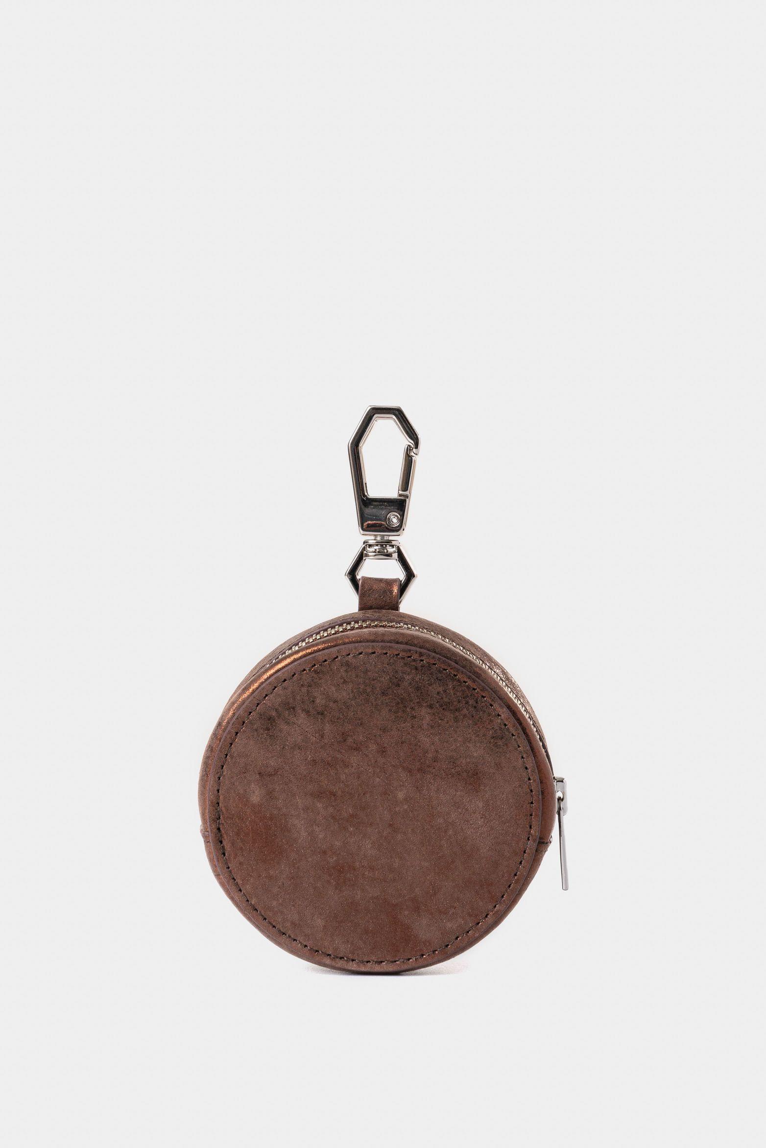 Vélez Monedero Baby Cuero Folia Mujer Circular Bronce-2