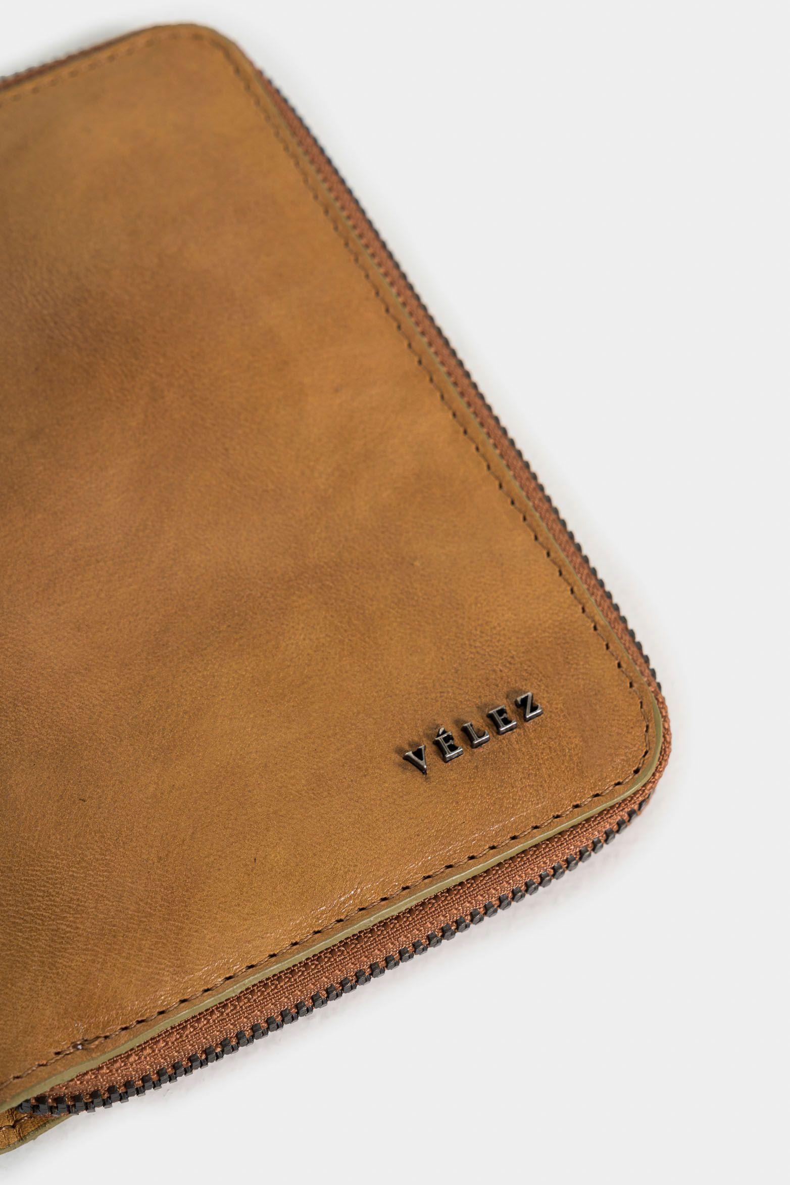 Vélez Porta Pasaporte De Cuero Para Mujer Diamante Miel-3