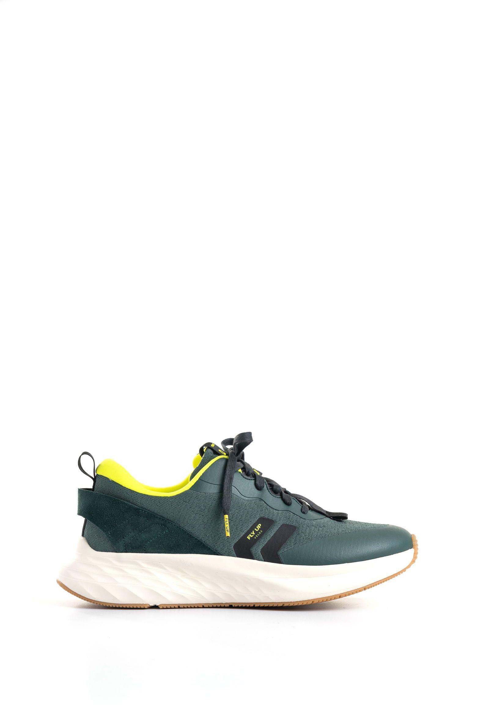 Vélez Zapatilla Tenis Fly Up Spirited 2.0 Textil Y Cuero Hombre Verde-0