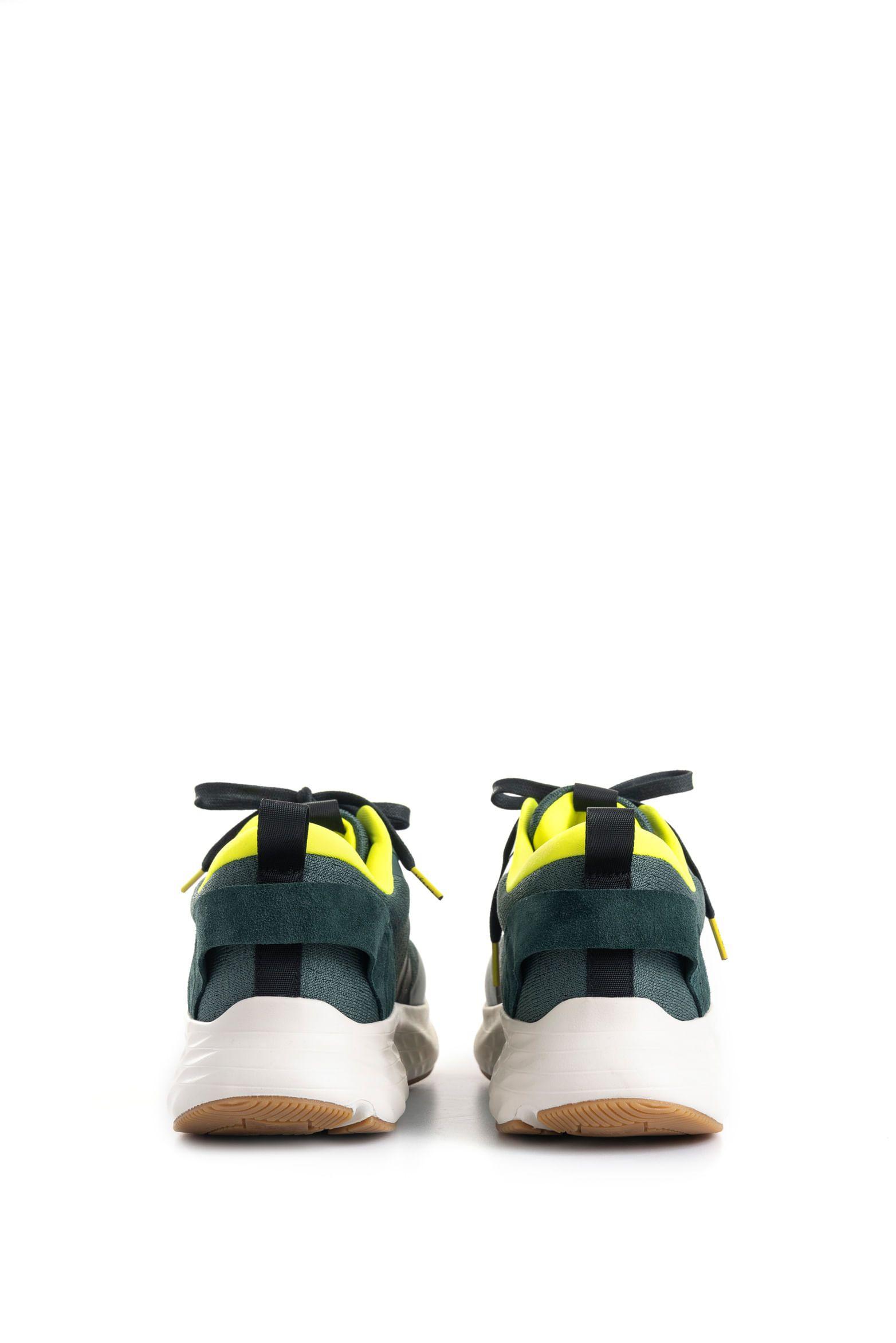 Vélez Zapatilla Tenis Fly Up Spirited 2.0 Textil Y Cuero Hombre Verde-3