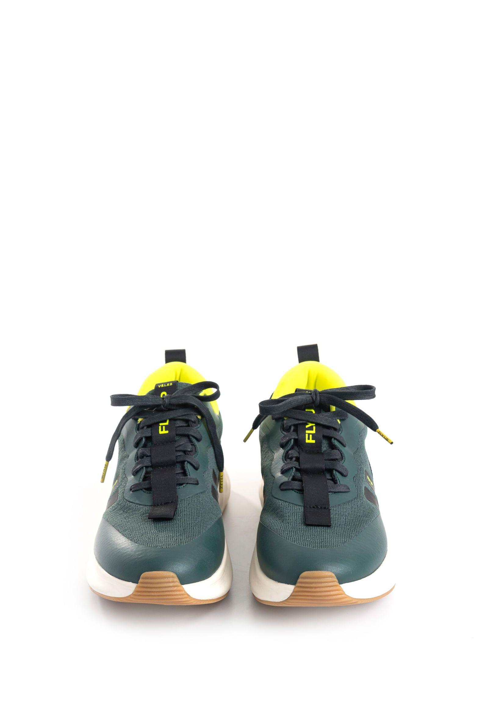 Vélez Zapatilla Tenis Fly Up Spirited 2.0 Textil Y Cuero Hombre Verde-5
