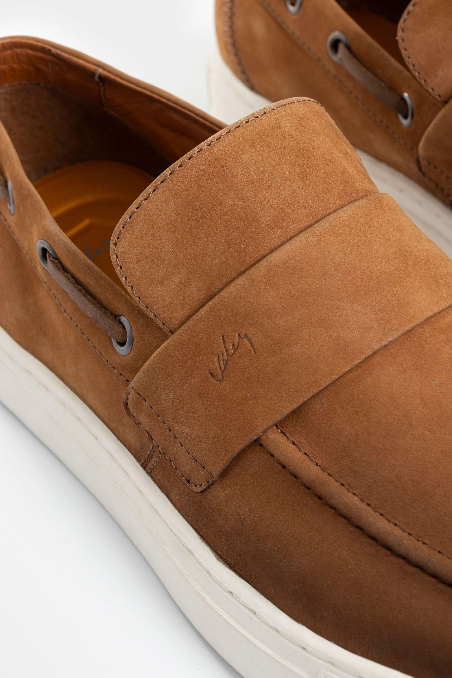 Vélez Mocasín Brescia Cuero Gamuzado Hombre  Envejecido Miel-4