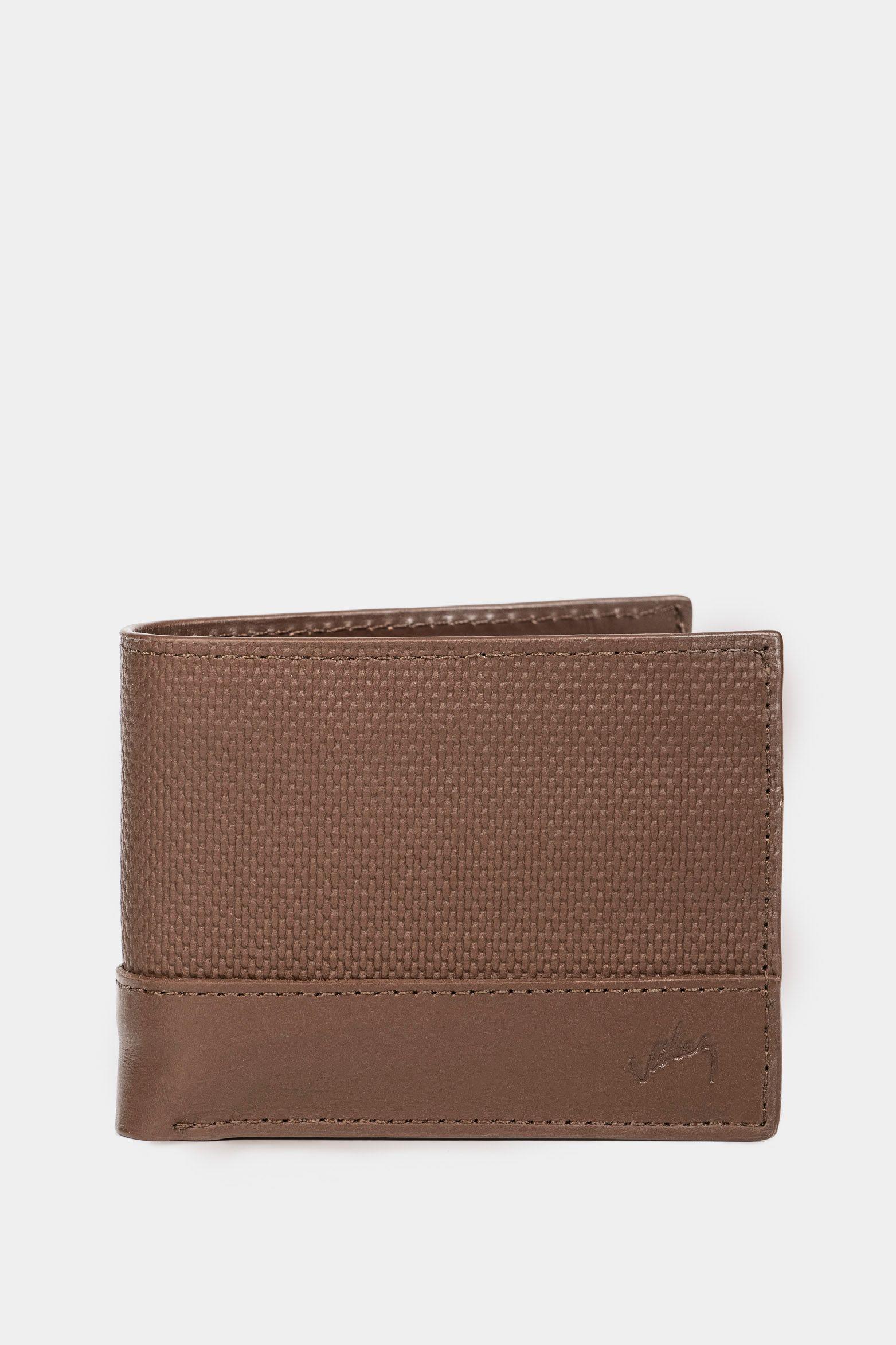 Billetera dante de cuero para hombre grabado placa lego Cafe-0