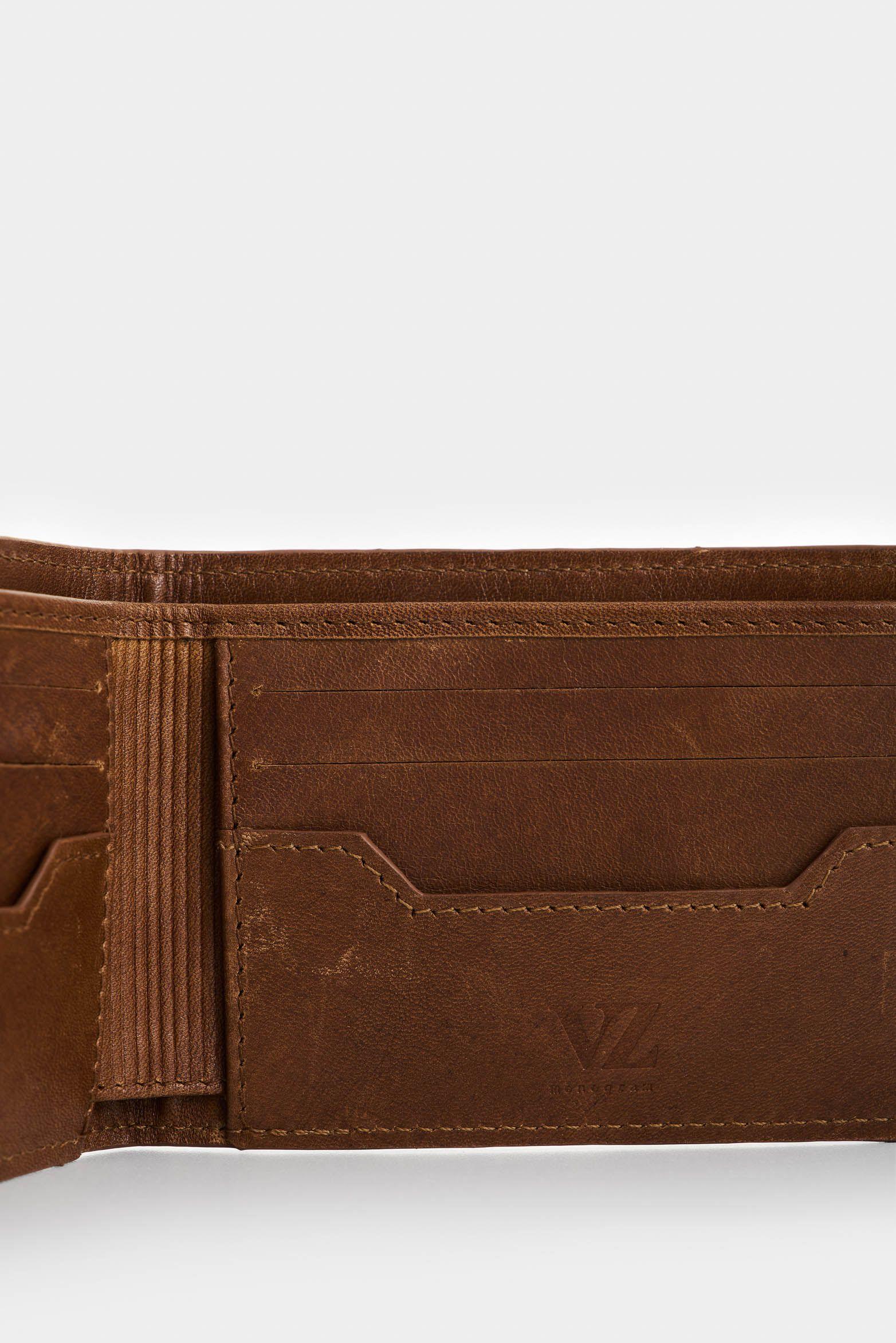 Vélez Billetera Alden De Cuero Para Hombre Monogram Miel-4