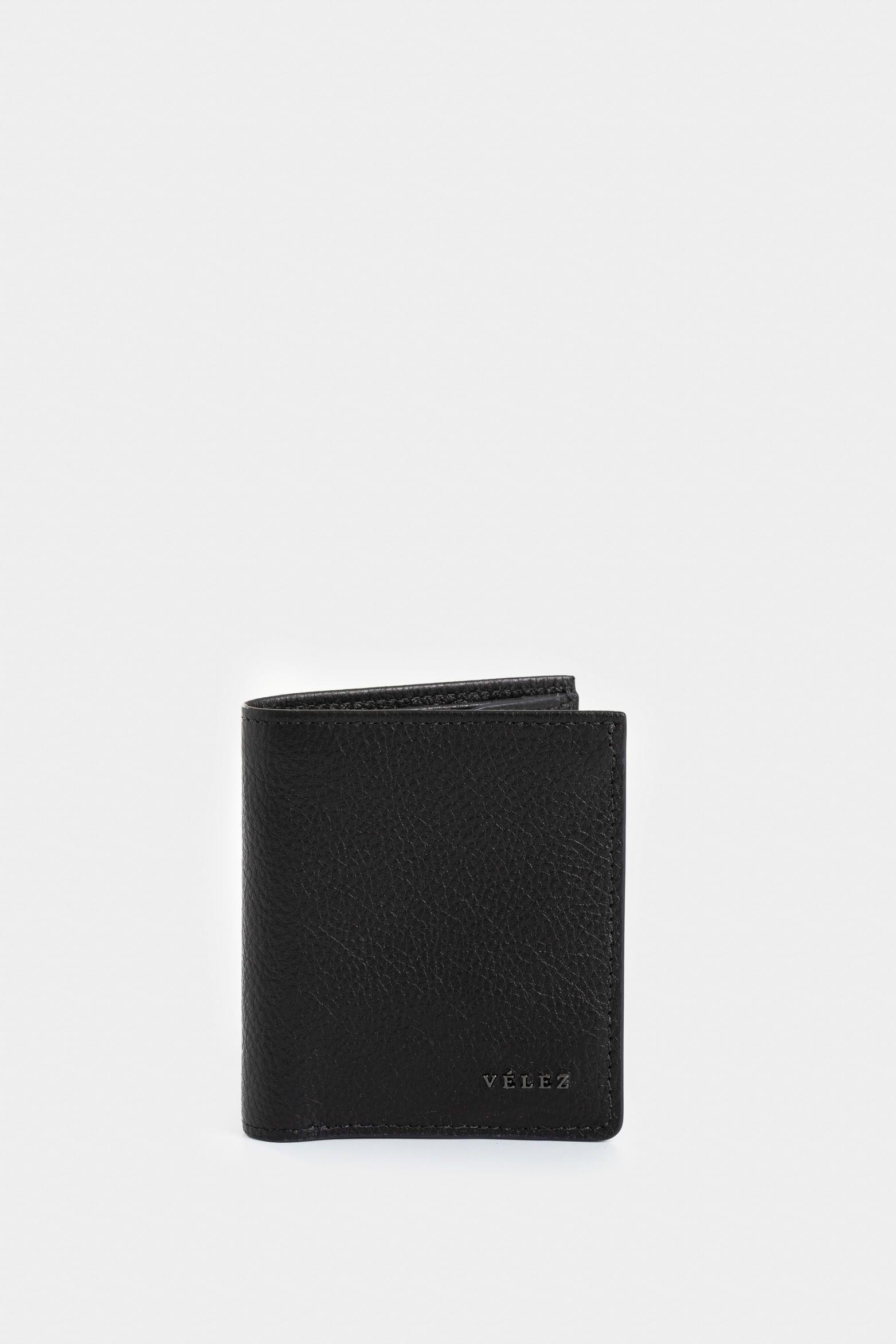 Billetera Sorrento de cuero para hombre casual negro-0