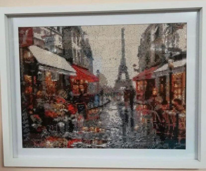 Kit bordado o pintura por diamante París 30x40-1