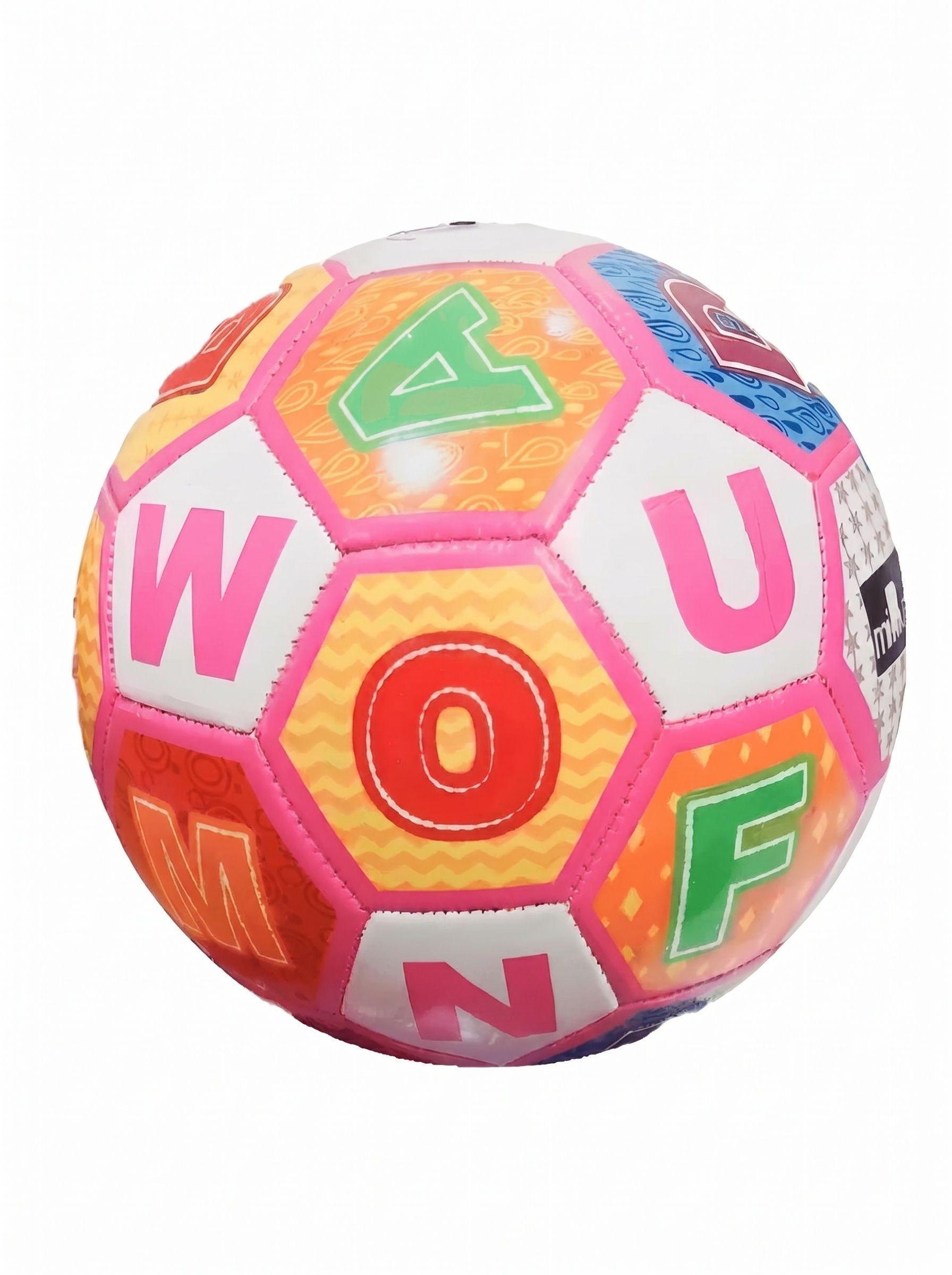 Balón De Futbol Didáctico Letras Rosa-2