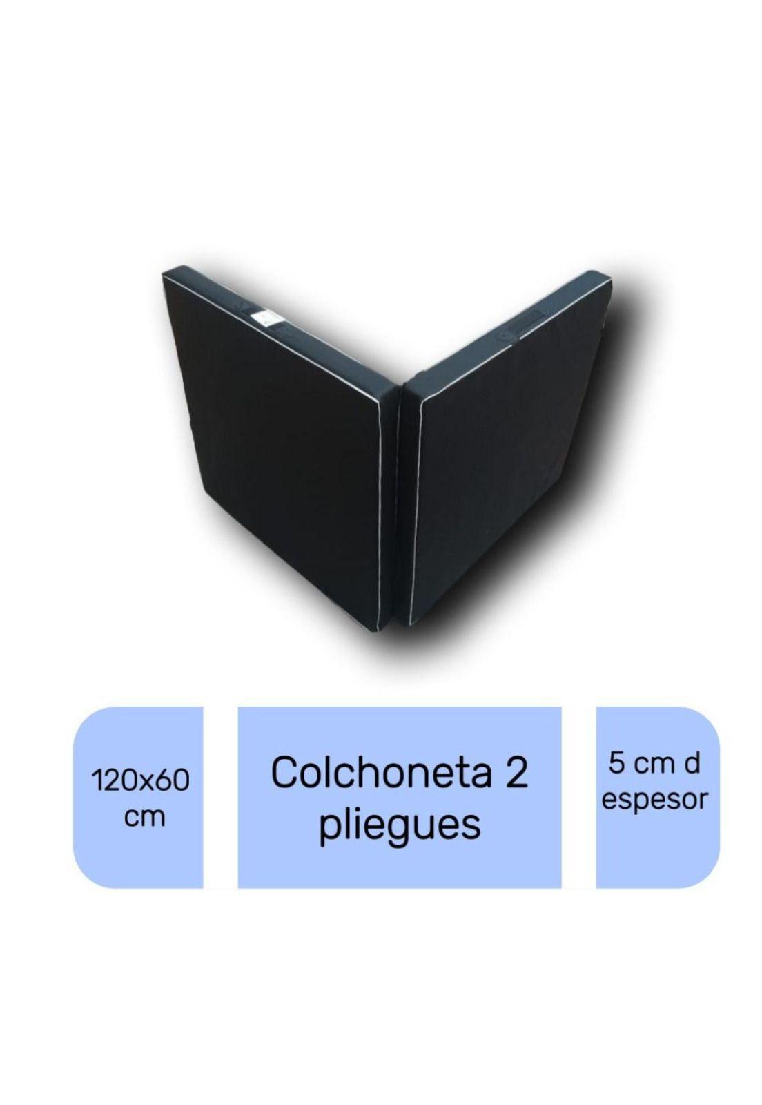 Colchoneta Negra Deportiva 120x60 2 pliegues 5 cm de grosor PA-K1-1