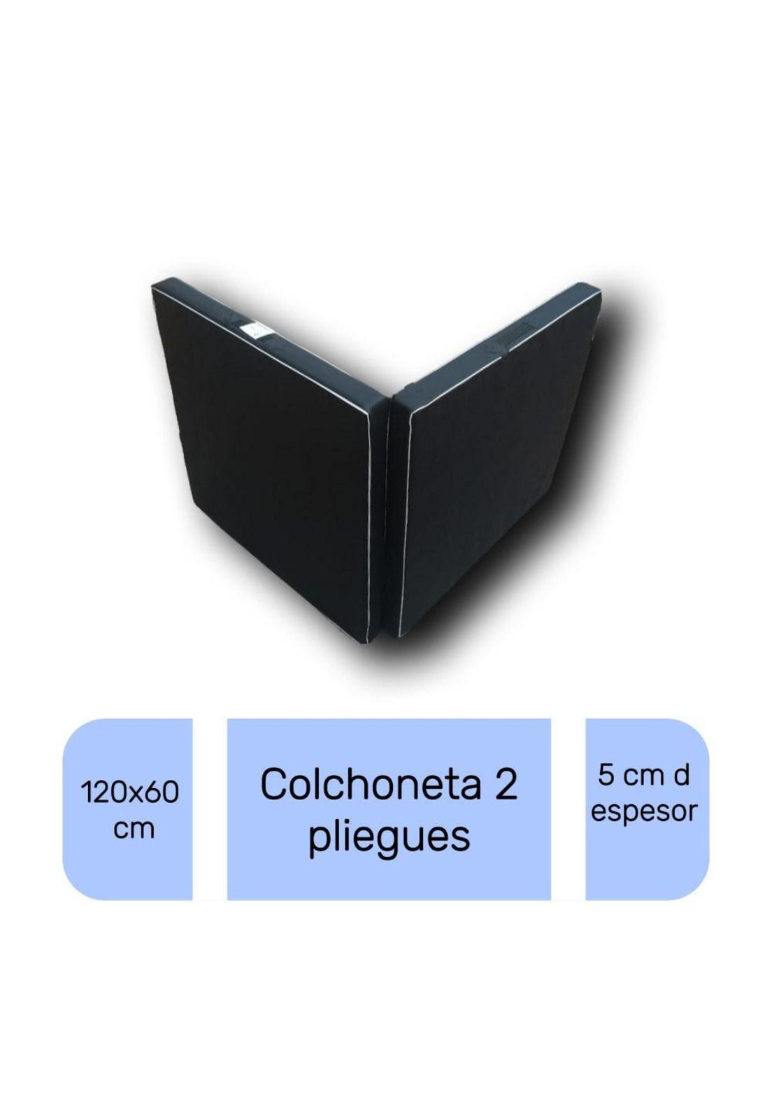 Colchoneta Negra Deportiva 120x60 2 pliegues 5 cm de grosor PA-K1-4