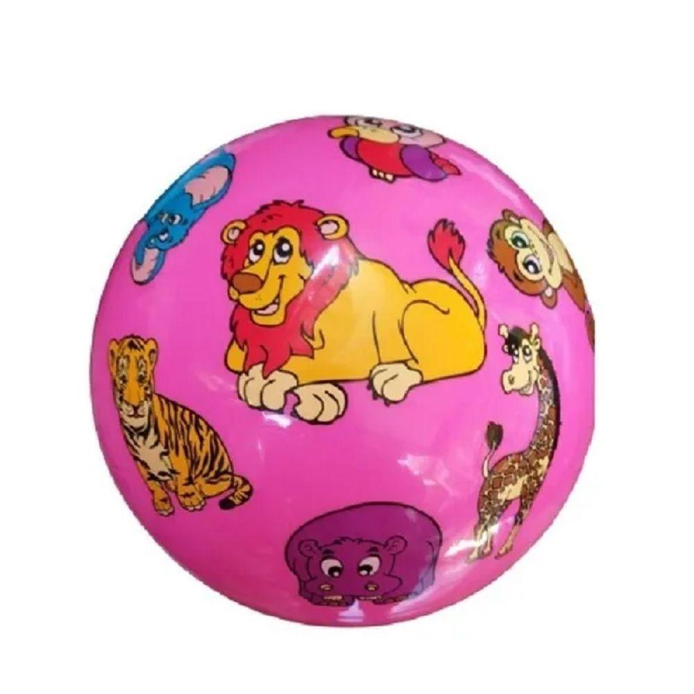 Pelota De Plástico Infantil Rosada-0