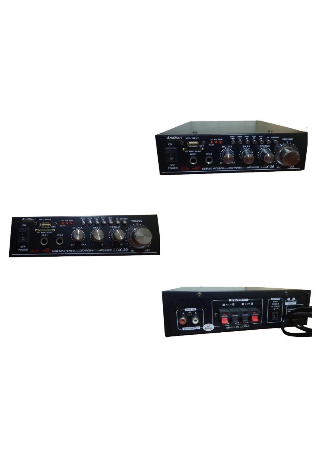 Amplificador Estéreo de Karaoke AndKoss LOX-20  PB-F1-E1-0