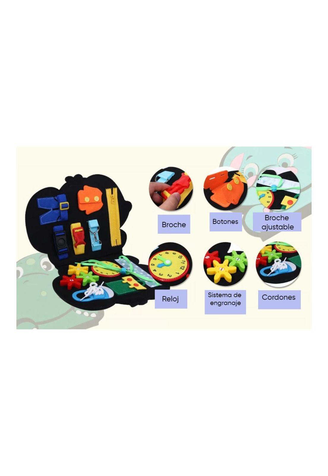 Tablero Sensorial Montessori Habilidades Motoras Elefante PB-C4-1