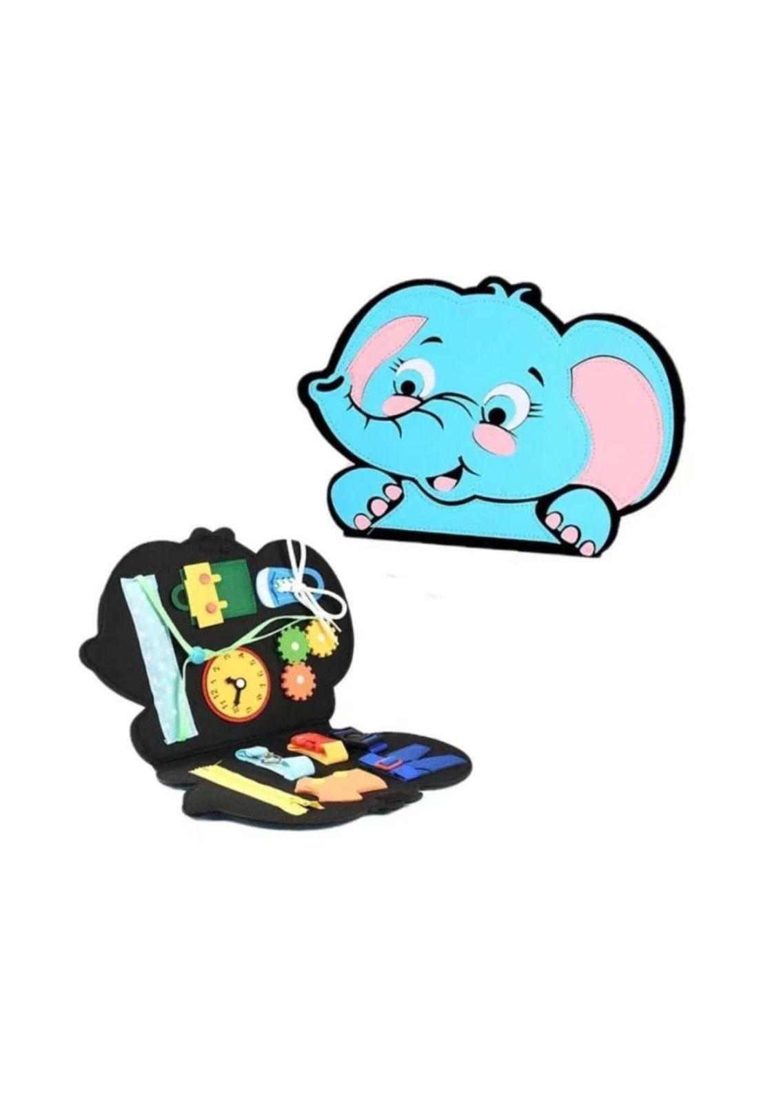 Tablero Sensorial Montessori Habilidades Motoras Elefante PB-C4-4