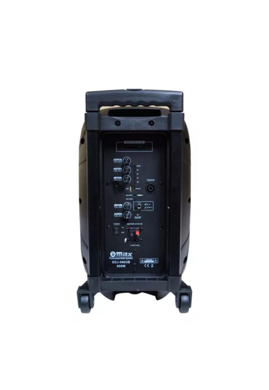 Caja Portátil c/mic recarg. 10´´ BT MP3 FM 80w RMS Titaniux PB-E2-2