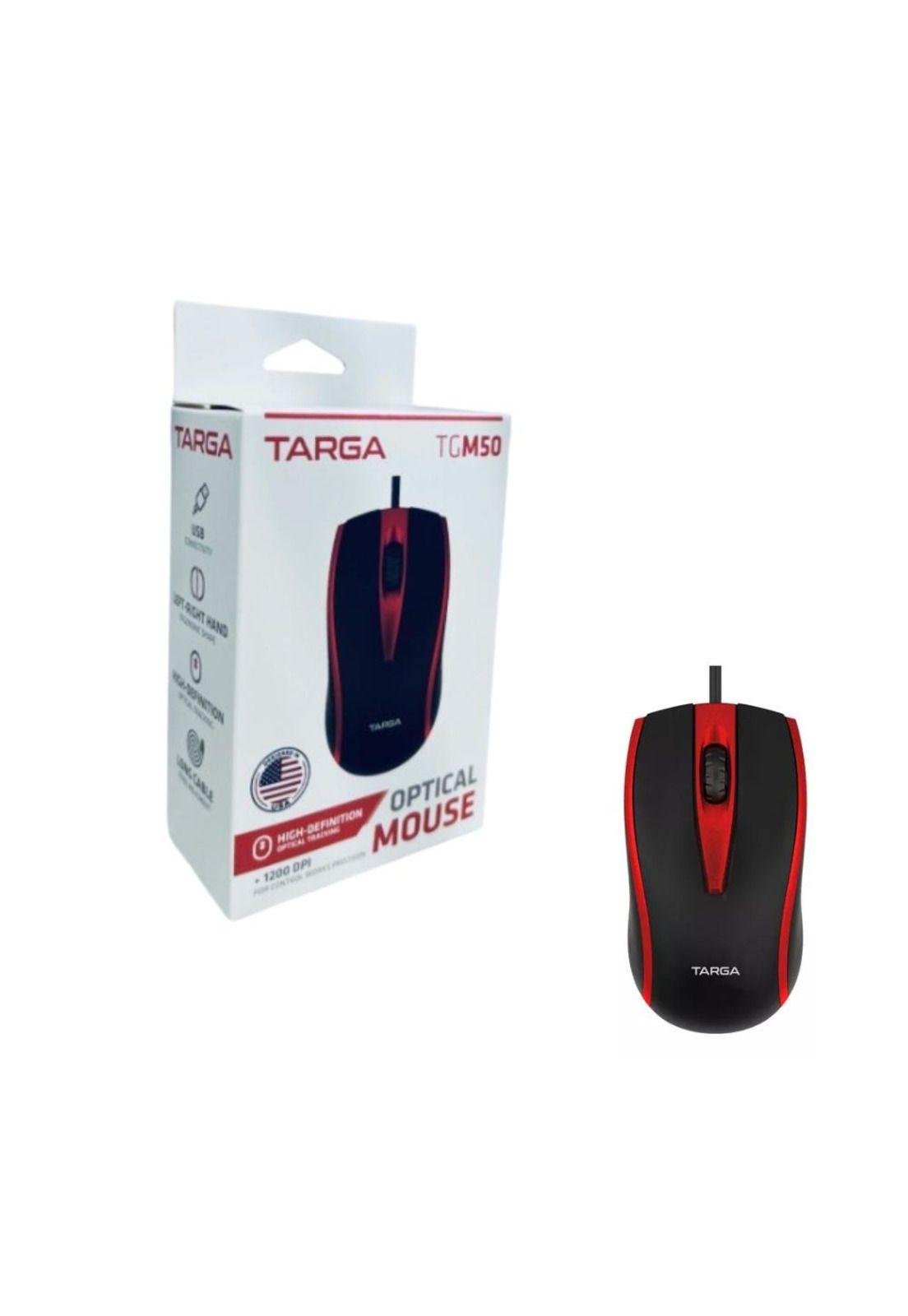 Mouse Alámbrico Optico Targa TGM50 Rojo PB-B6-0