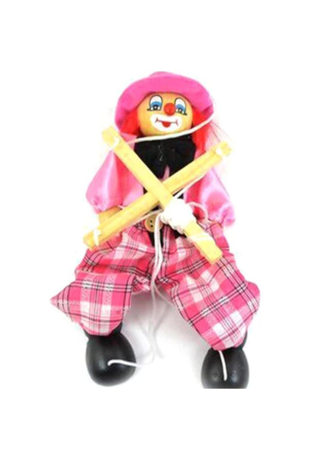 Marioneta títere, diseño de payaso de juguete color rosado PB-C11-1