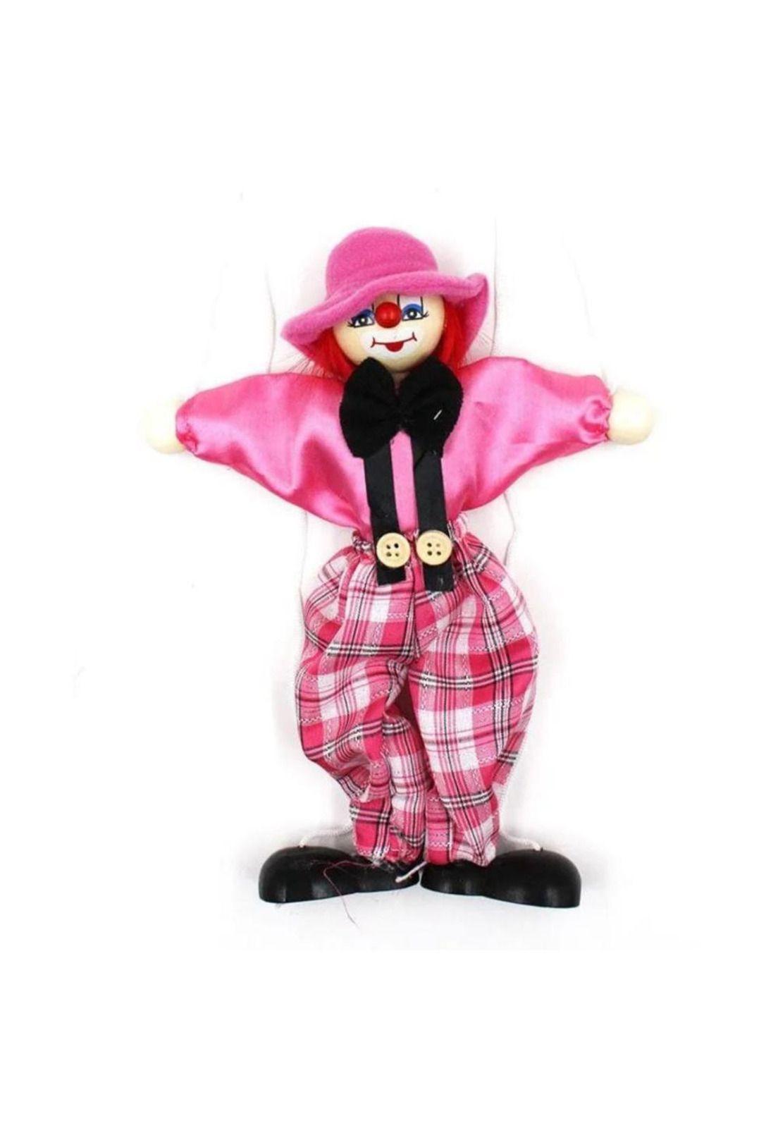Marioneta títere, diseño de payaso de juguete color rosado PB-C11-0