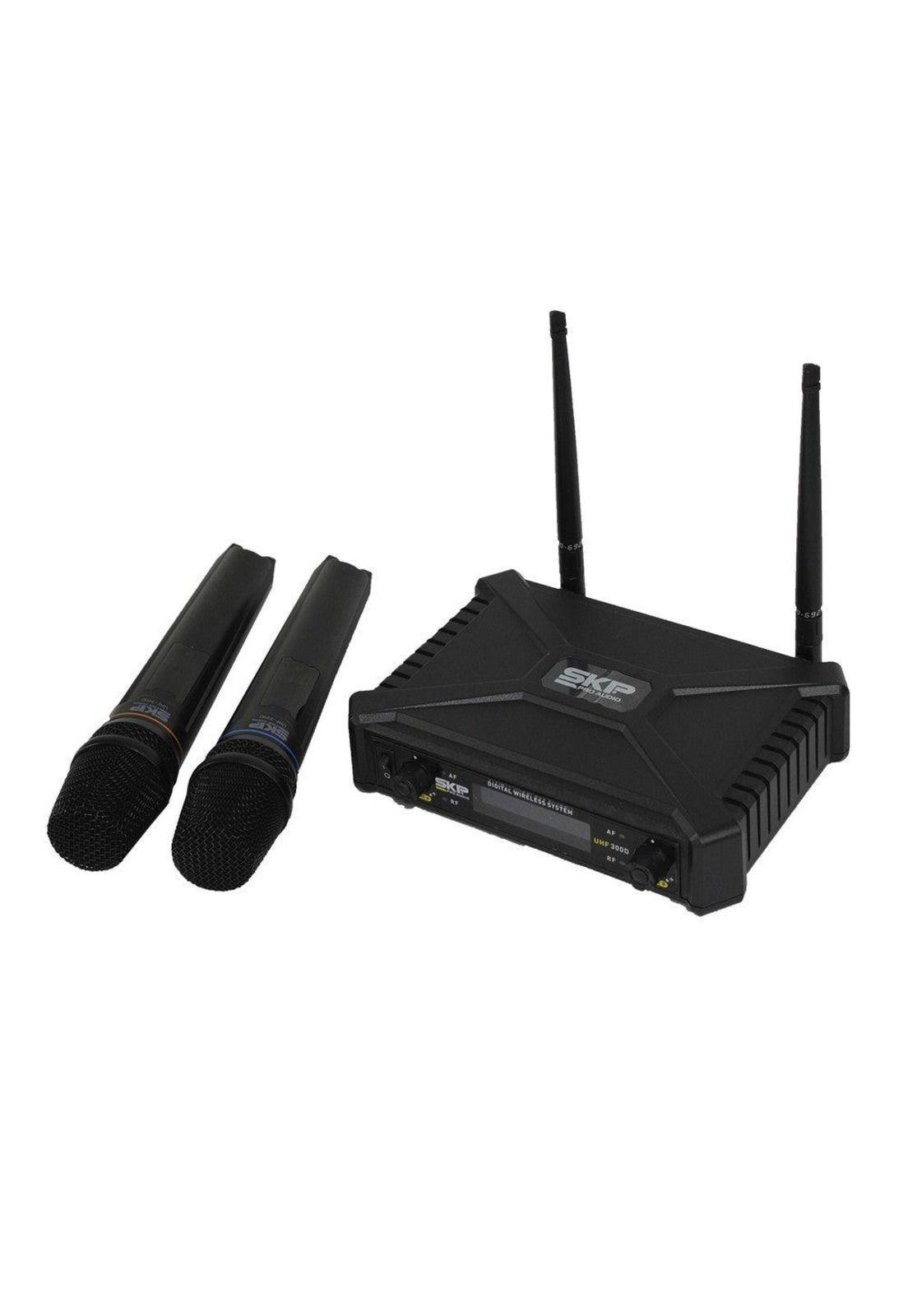 Micrófonos Skp Pro Audio Uhf-300d Dinámico Cardiode Negros PB-B4-1