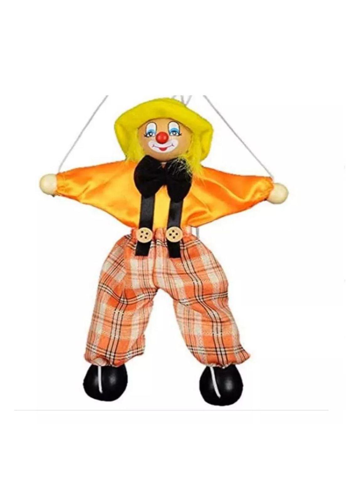 Marioneta títere, diseño de payaso de juguete color amarillo PB-C11-0