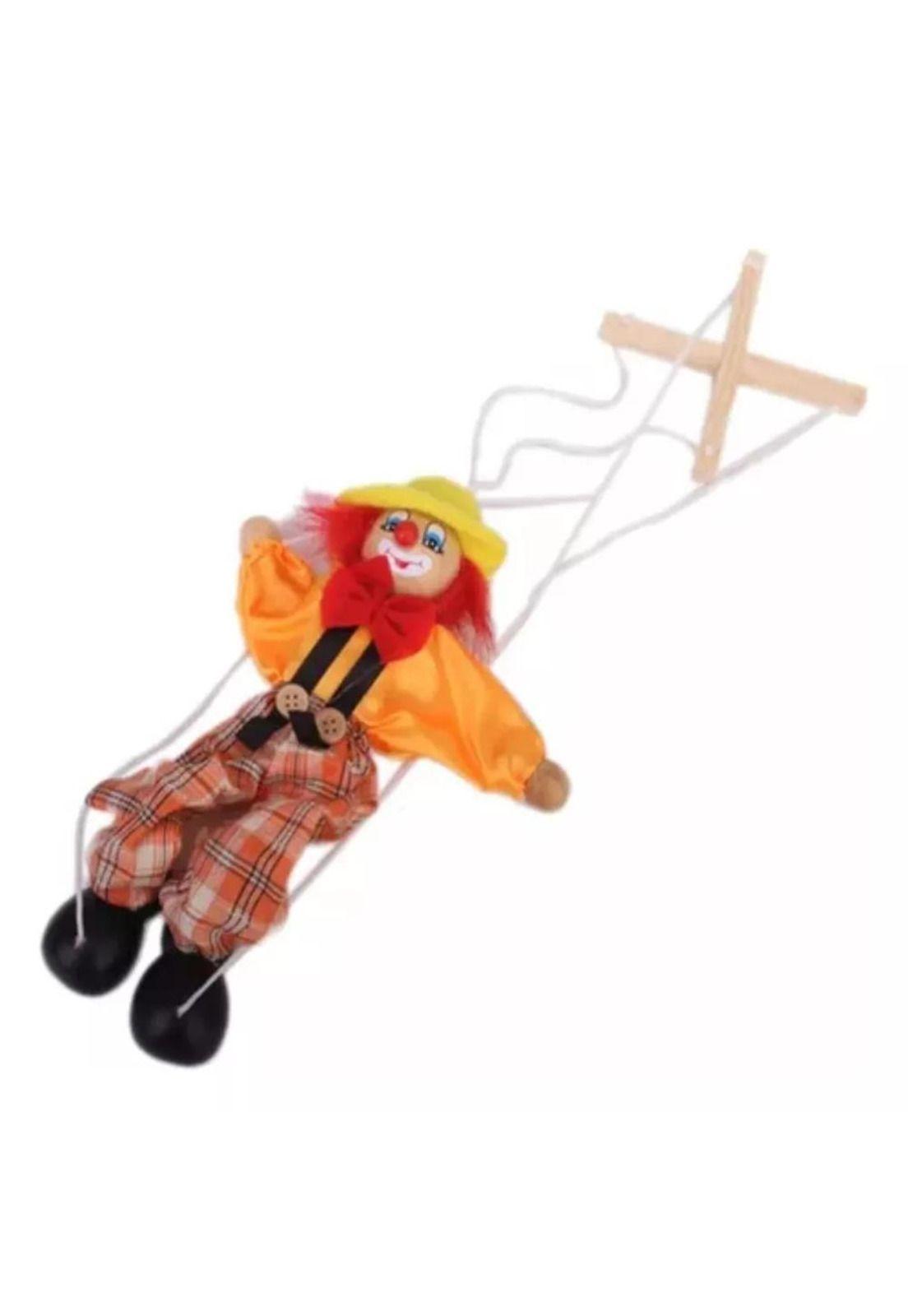 Marioneta títere, diseño de payaso de juguete color amarillo PB-C11-2