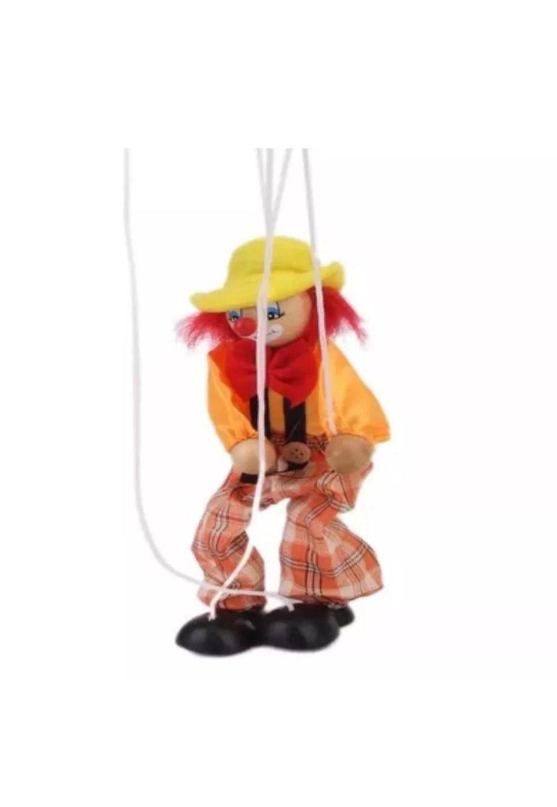 Marioneta títere, diseño de payaso de juguete color amarillo PB-C11-3