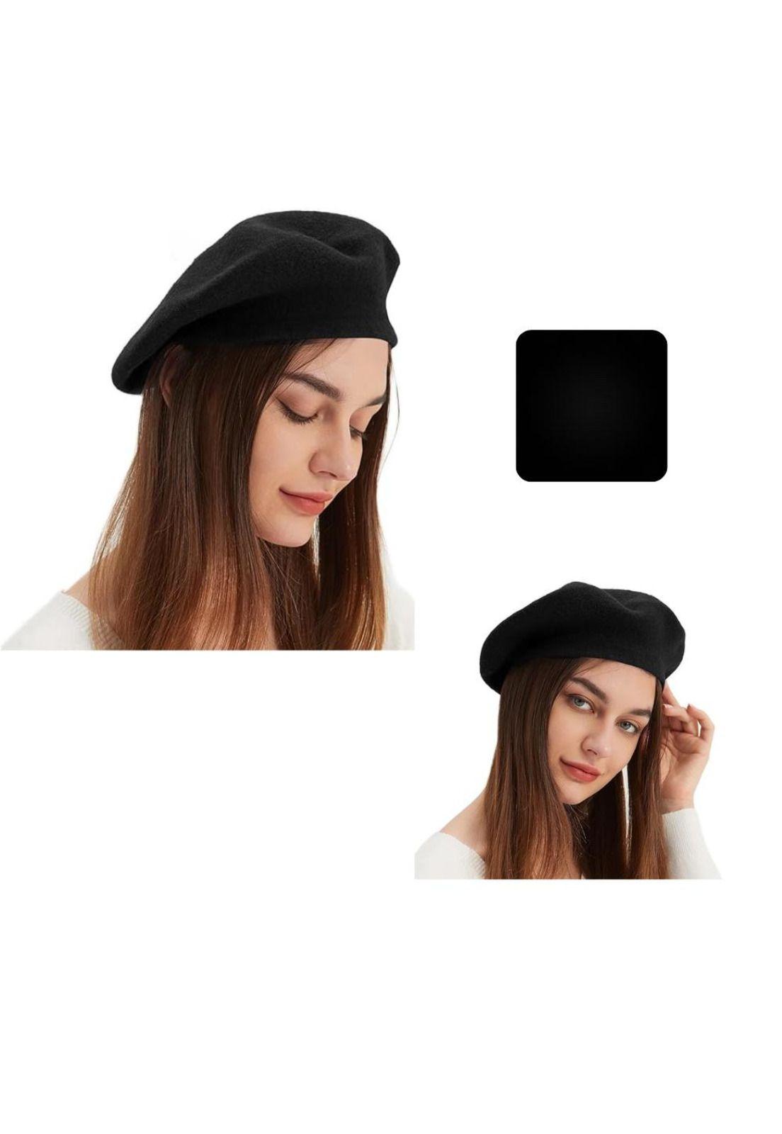 Boina De Polar Negra Escolar y Banda PB-D-0