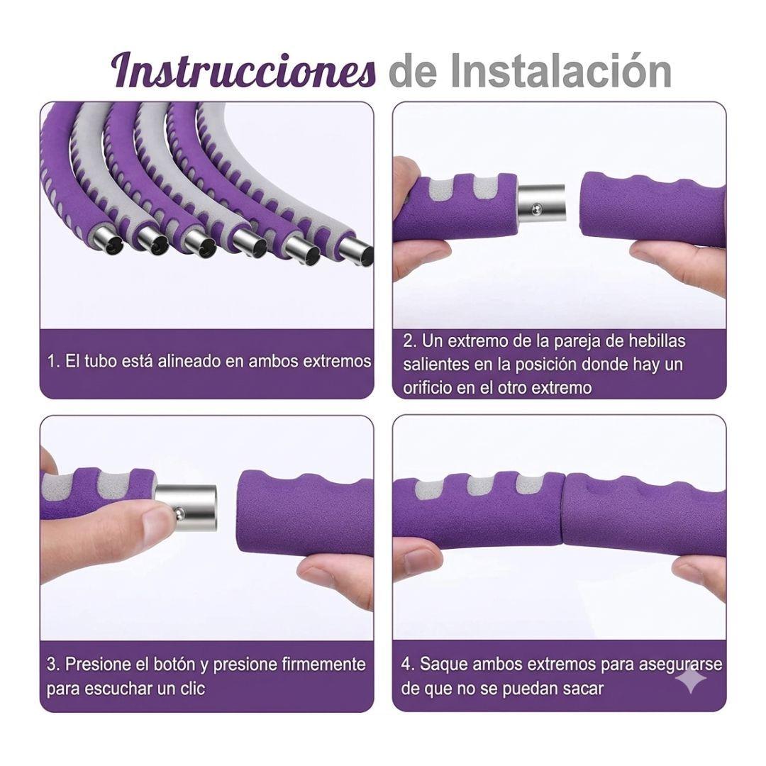 Aro Hula Hula Hoop Fitness Abdominales Desmontable 8 Piezas PA-K3-5