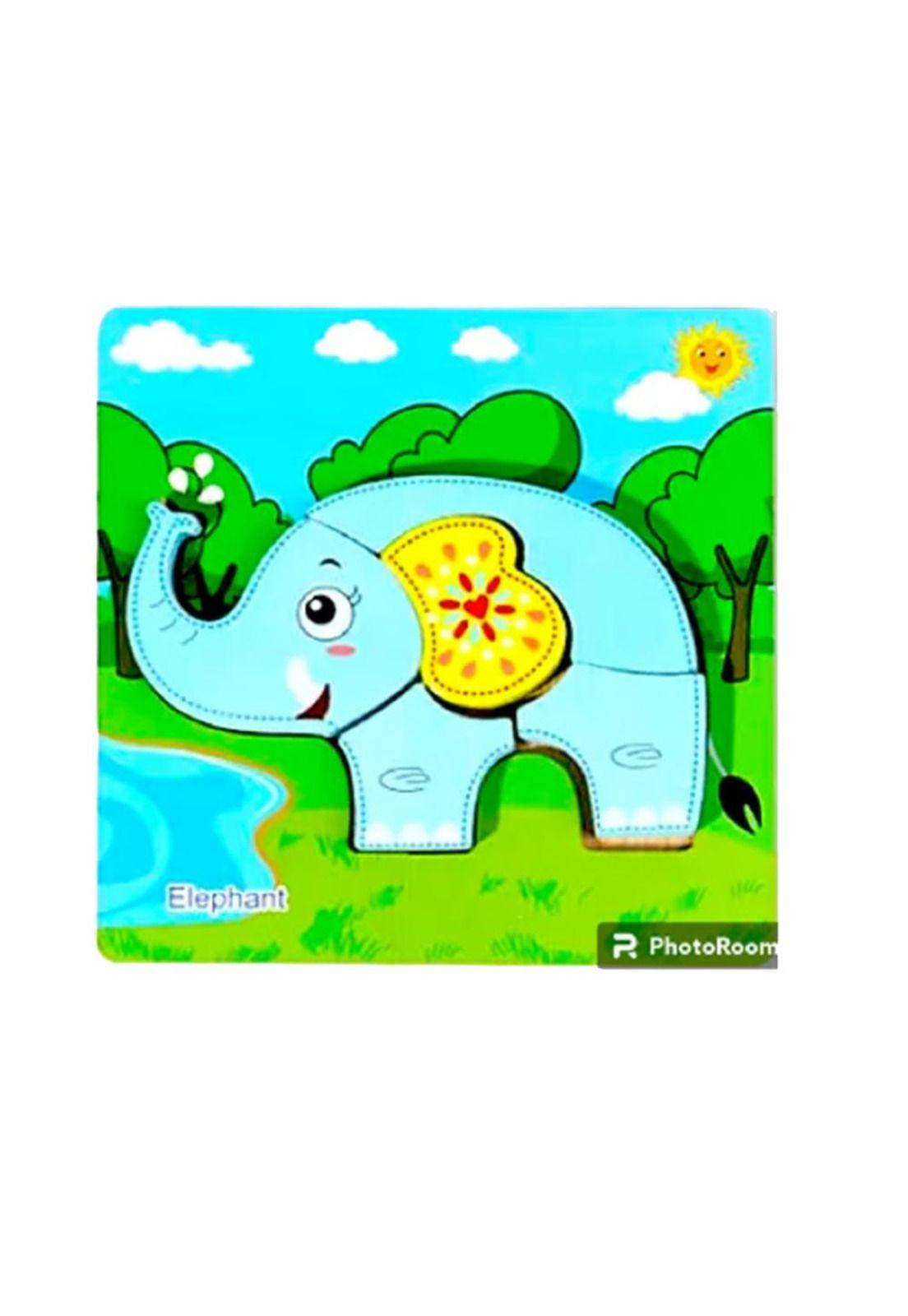Rompecabezas de Elefante de Madera para Niños PB-C4-2