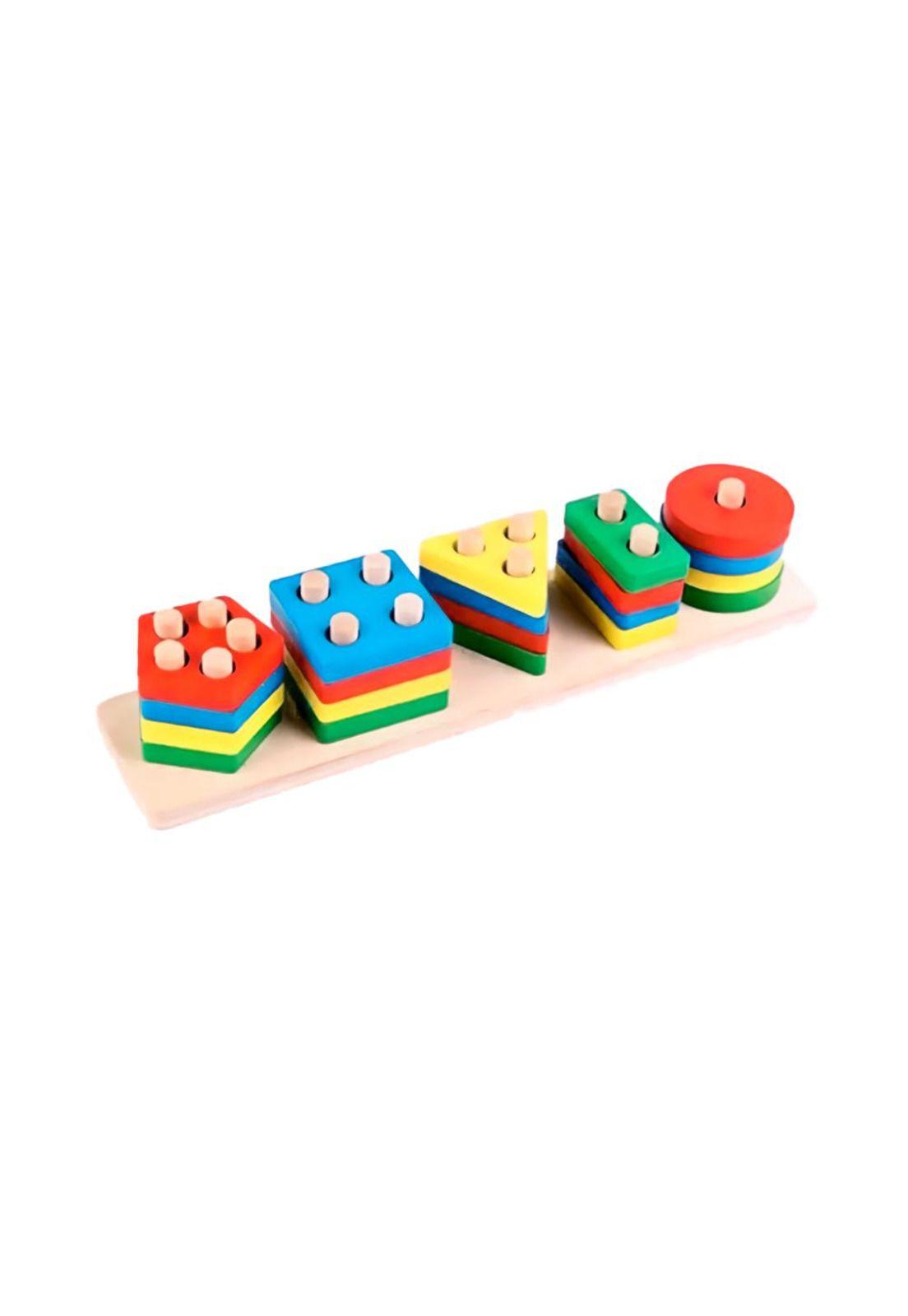 Figuras geométricas para encajar. Set de 5 figuras. Tolipa PB-B2-2