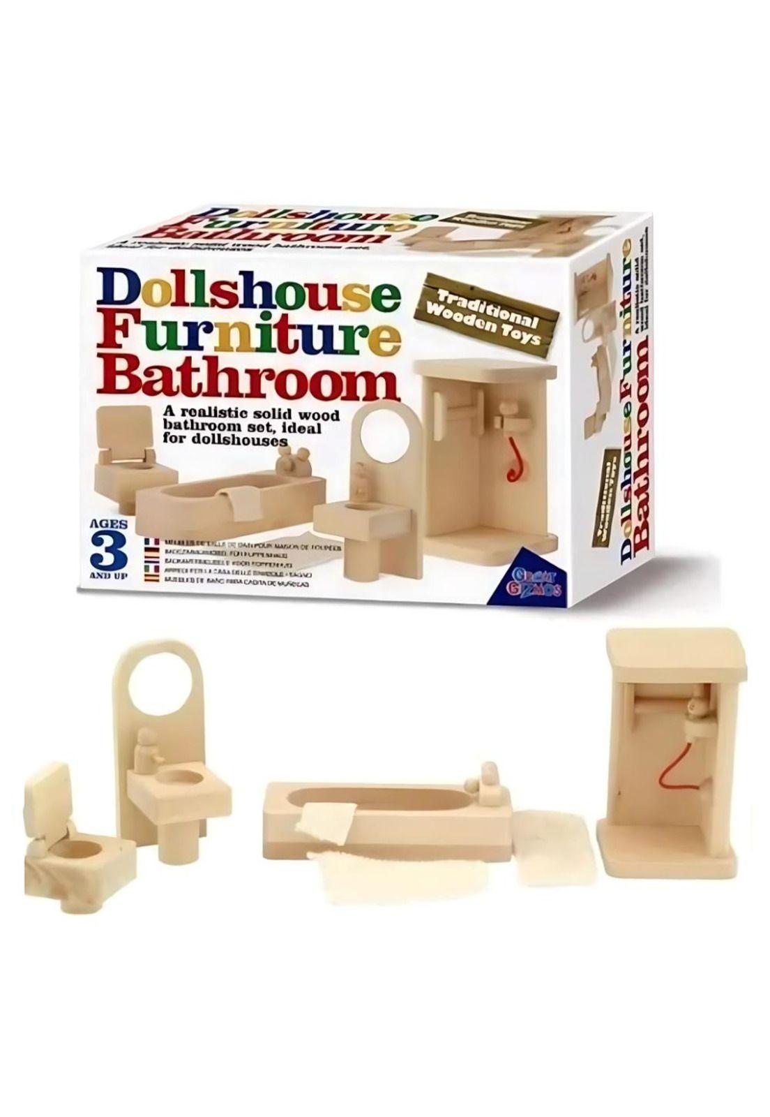 Muebles de baño para casa de muñeca de madera PB-C15-0