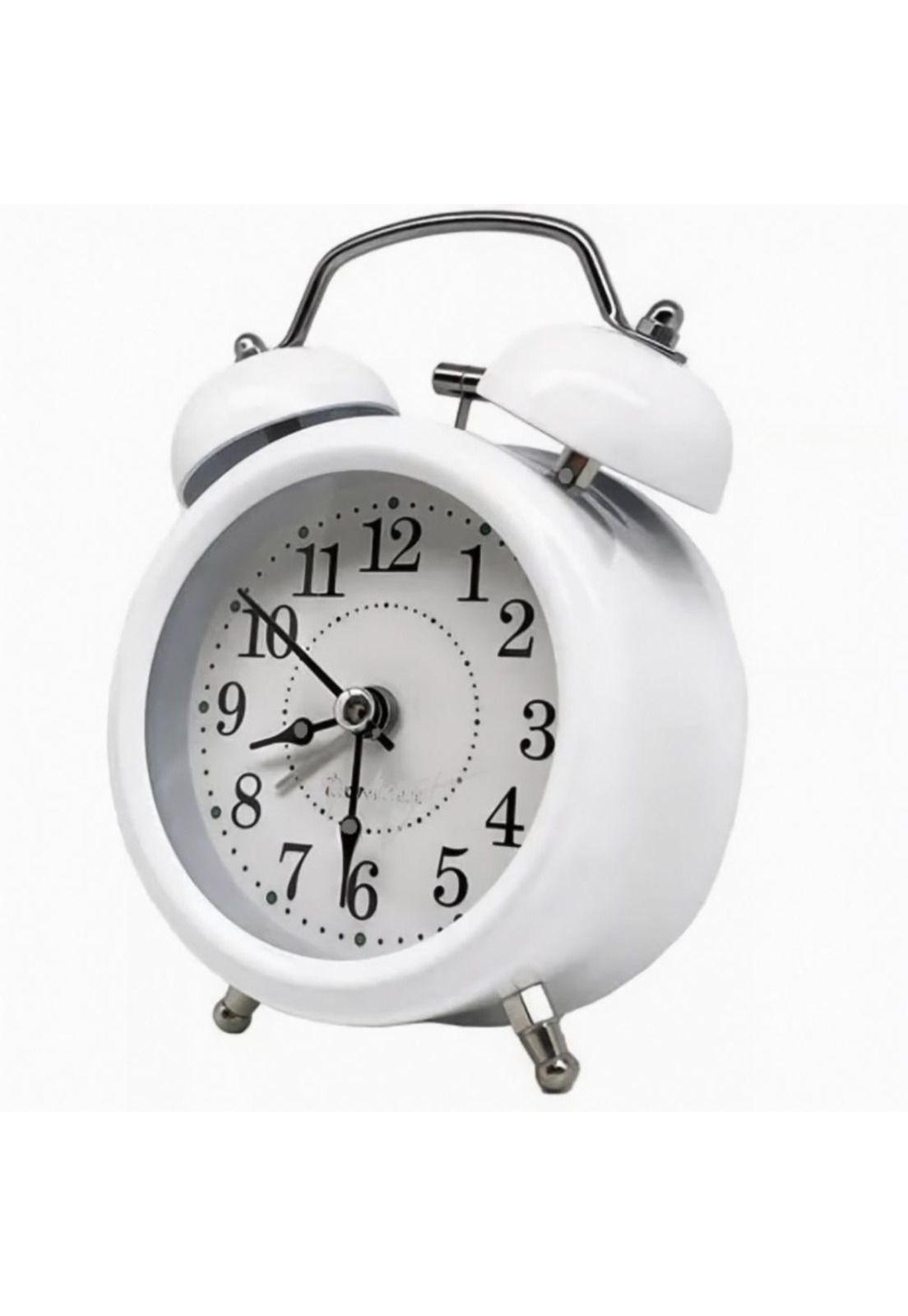 Reloj Despertador a Pila Blanco Vintage Retro PB-C14-0
