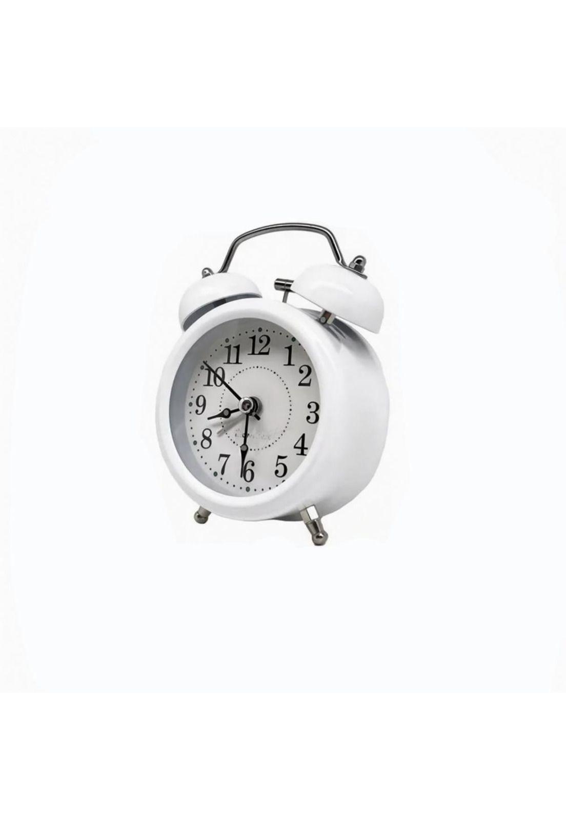Reloj Despertador a Pila Blanco Vintage Retro PB-C14-1