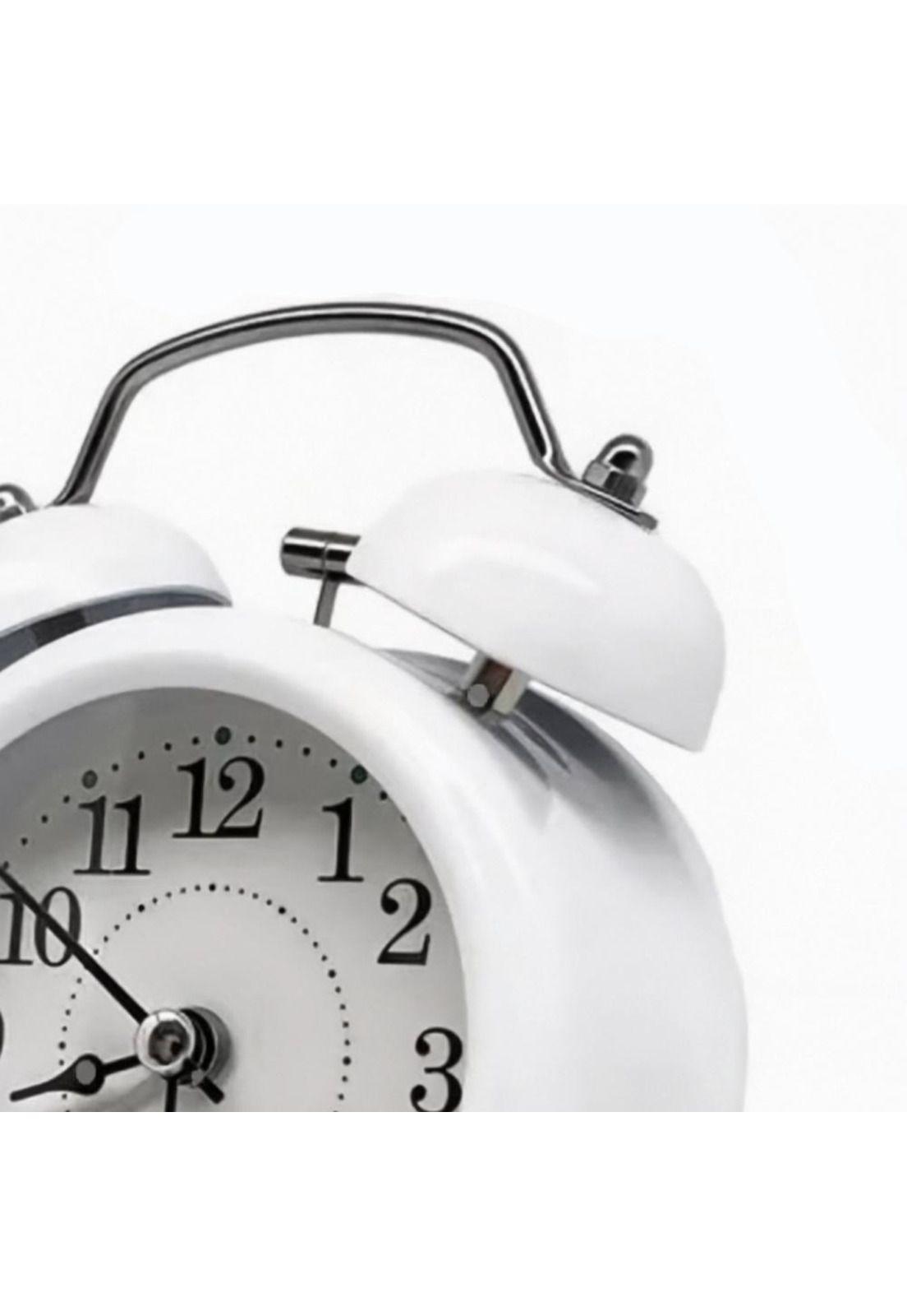 Reloj Despertador a Pila Blanco Vintage Retro PB-C14-2