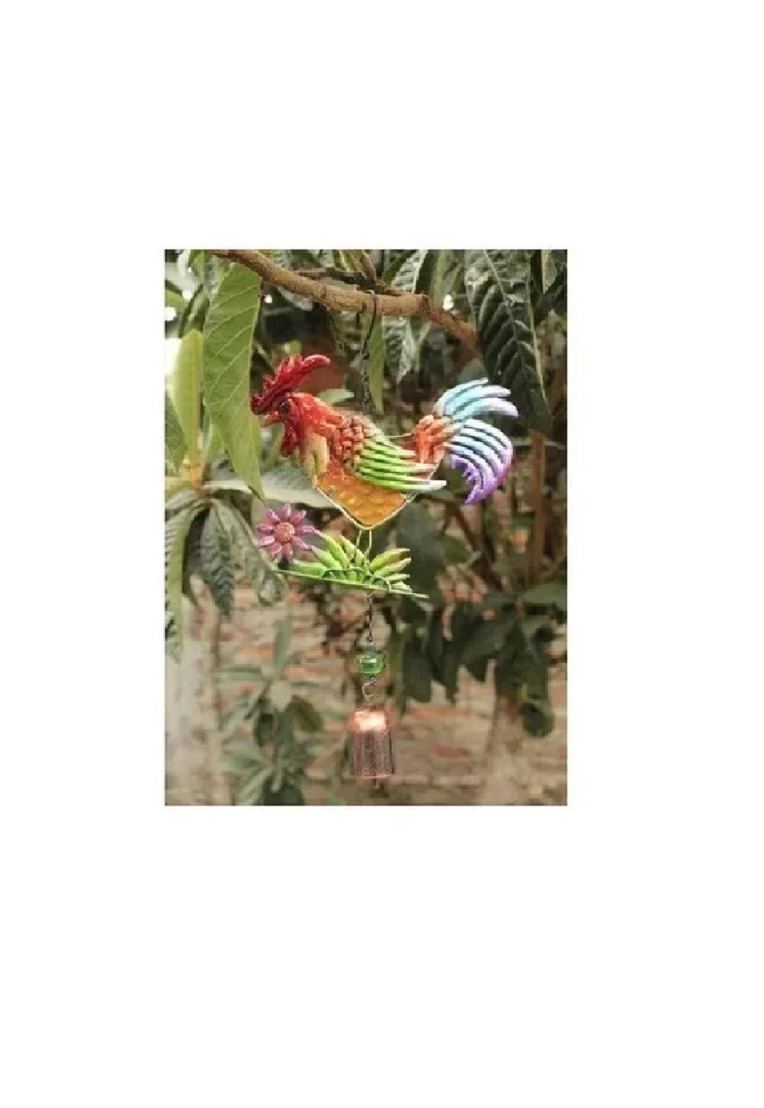 Colgante Decorativo: Gallo De Vidrio-cobre Vitral PB-B3-2