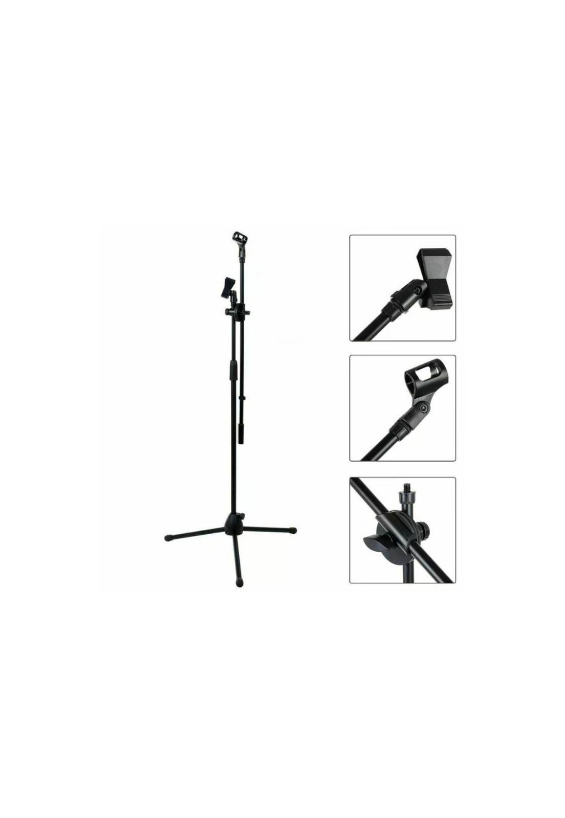 Atril Para Micrófono con Boom Metálico Doble Universal PB-F3-4